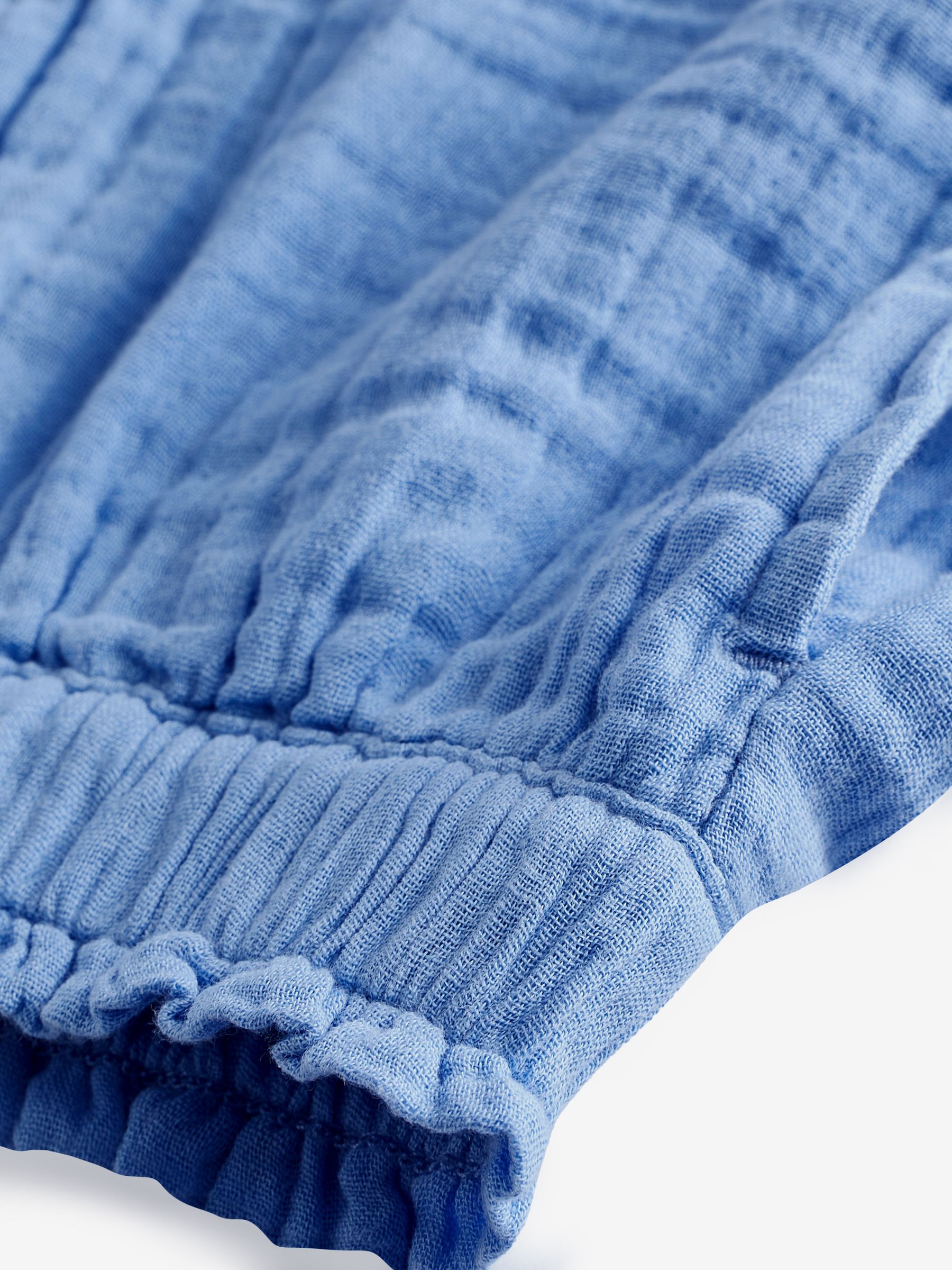 Blue Crinkle Pull on Shorts - Image 3 of 3