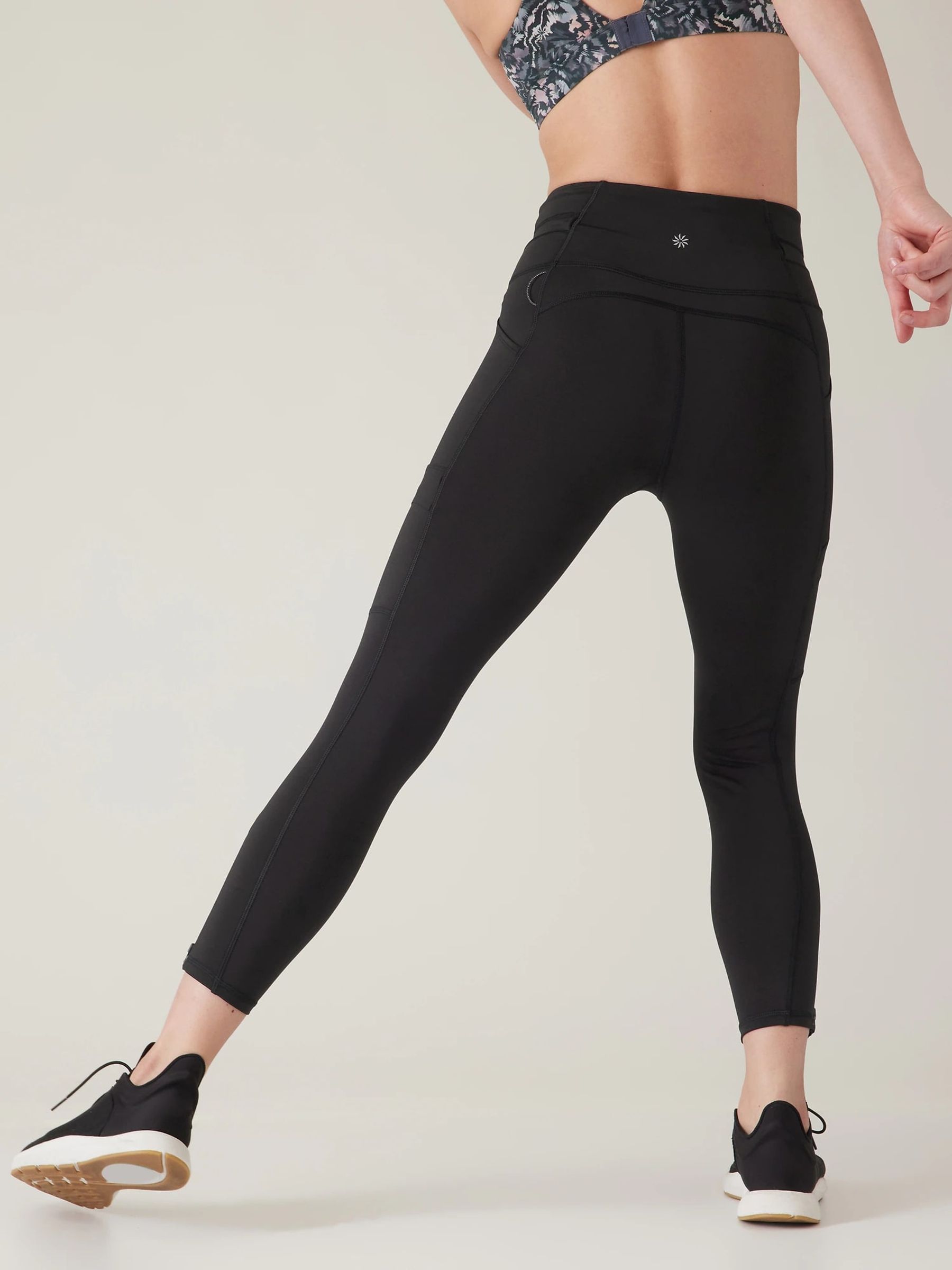 Athleta Black Rainier Unbrushed Cargo 7/8 Leggings - Image 2 of 3