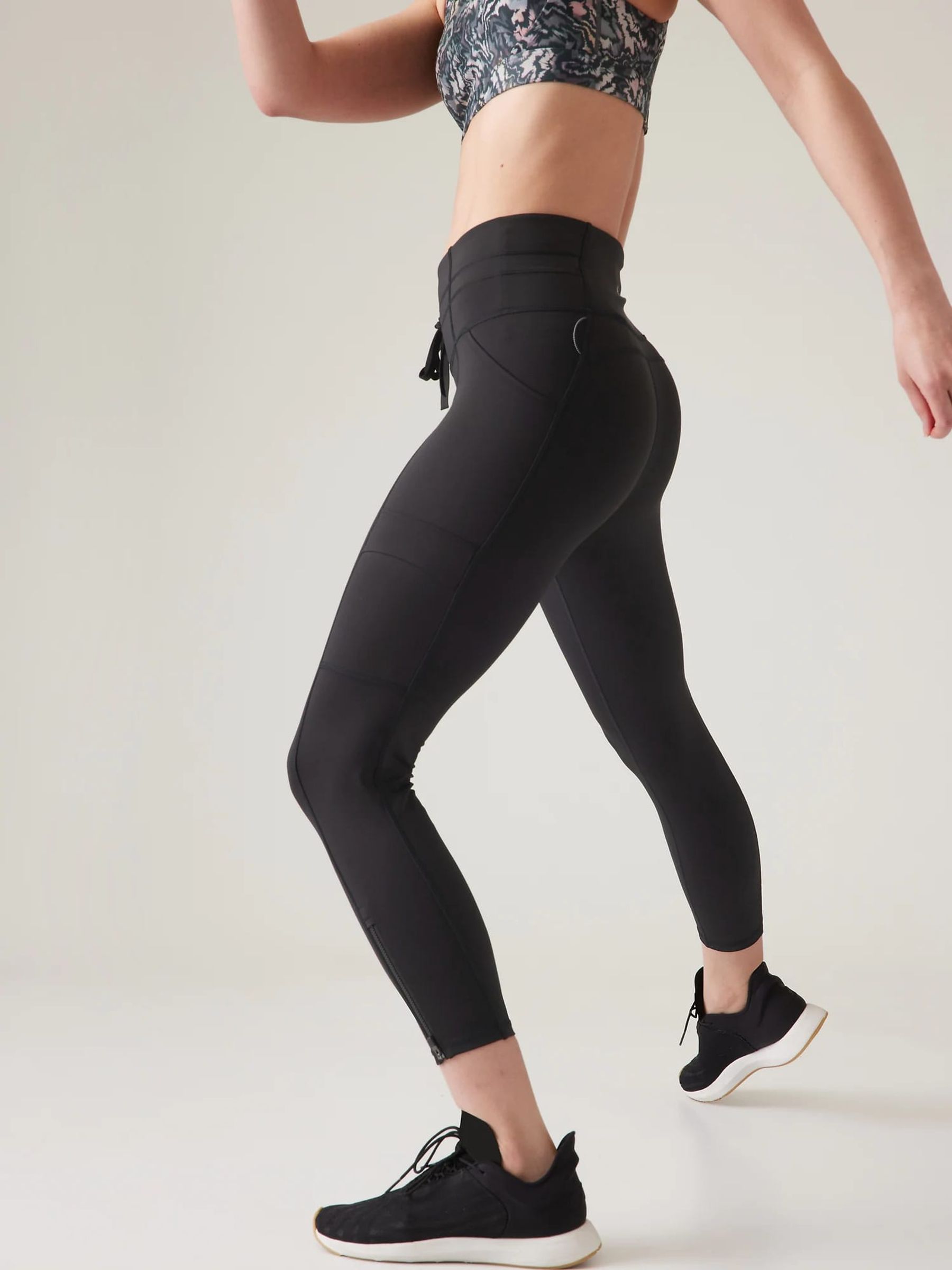 Athleta Black Rainier Unbrushed Cargo 7/8 Leggings - Image 3 of 3