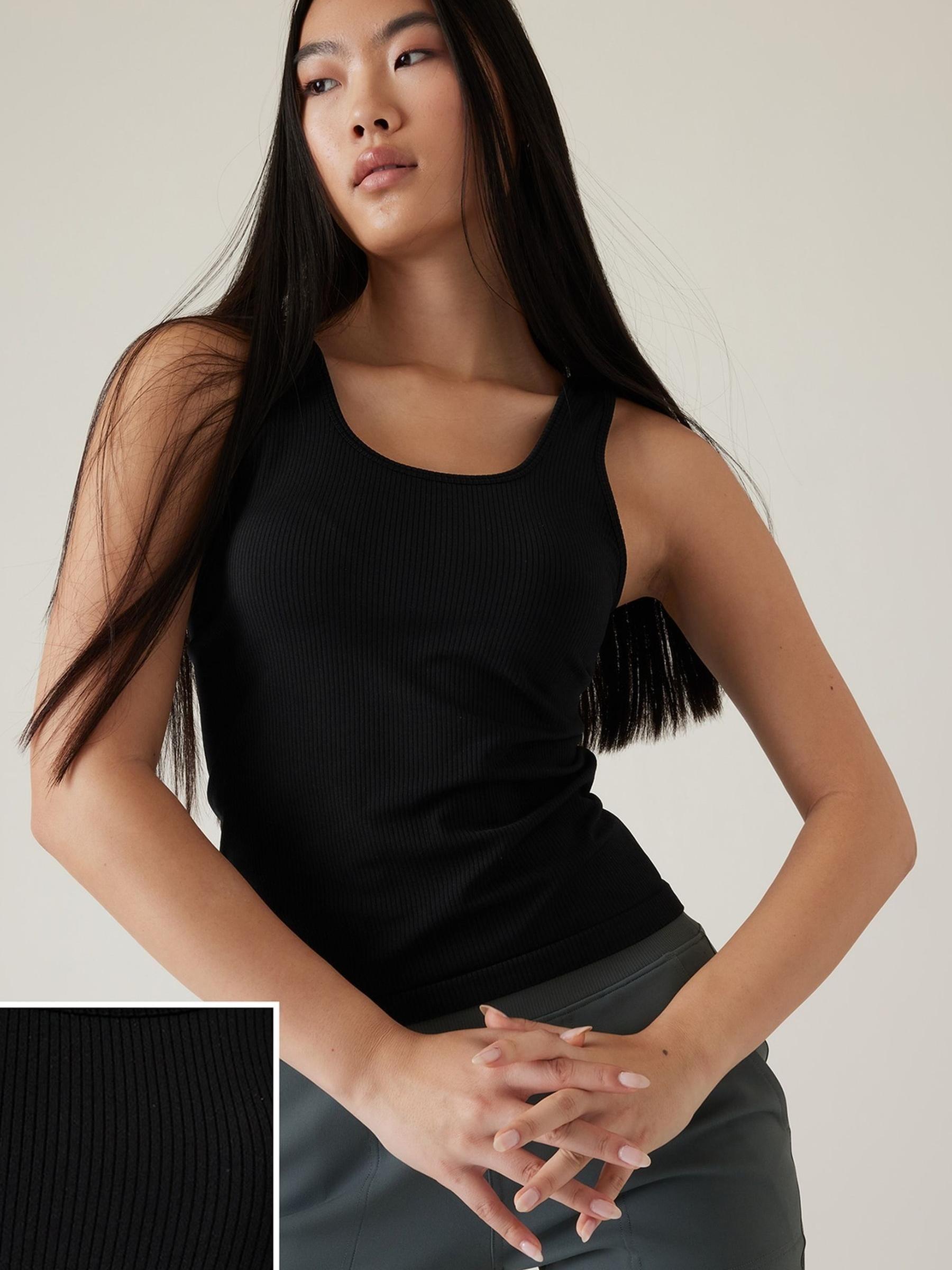 Athleta Black Scoop Neck Seamless Tank Top - Image 4 of 6