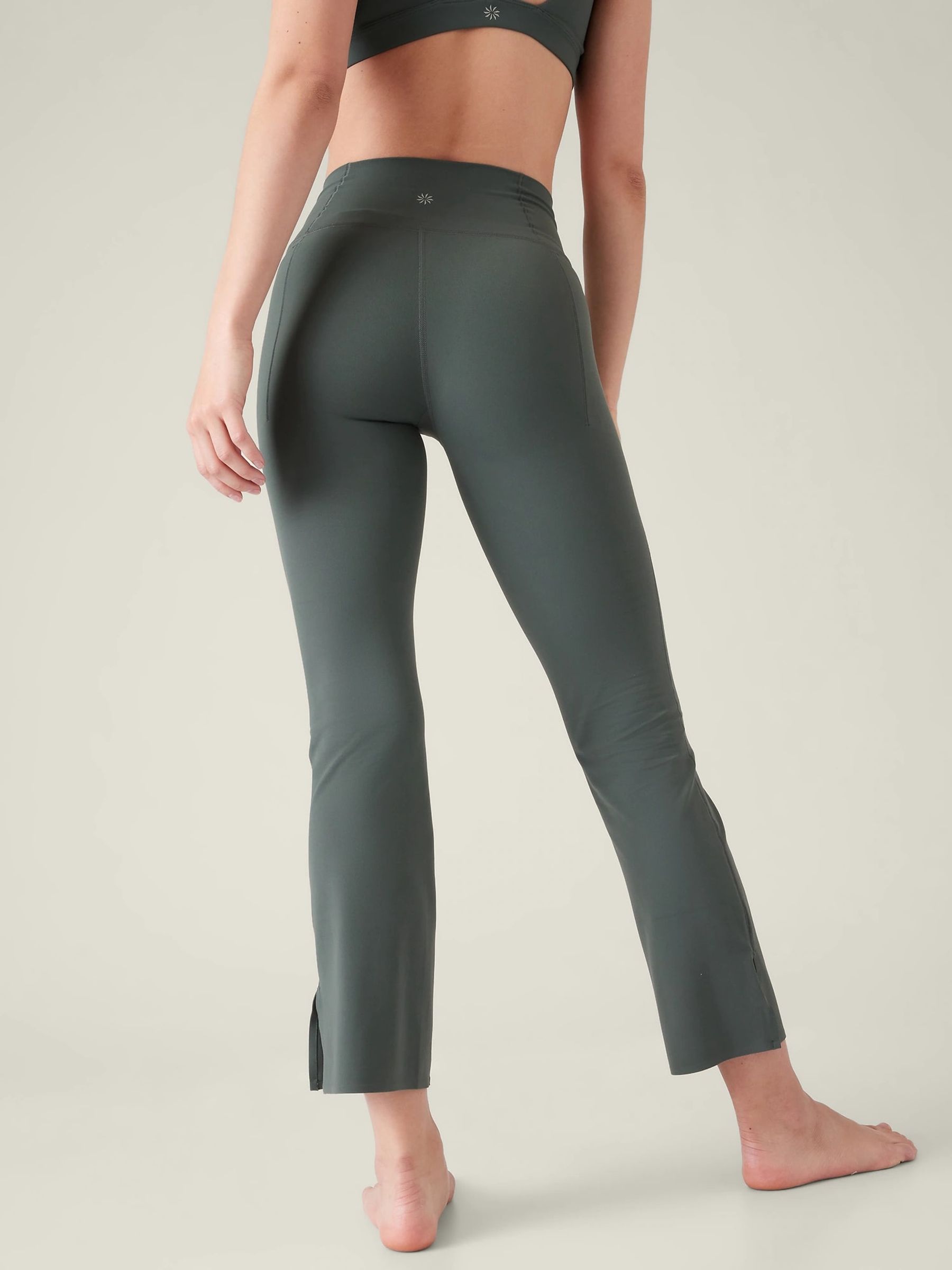 Athleta Green Transcend Mid Rise Straight Leggings - Image 2 of 4