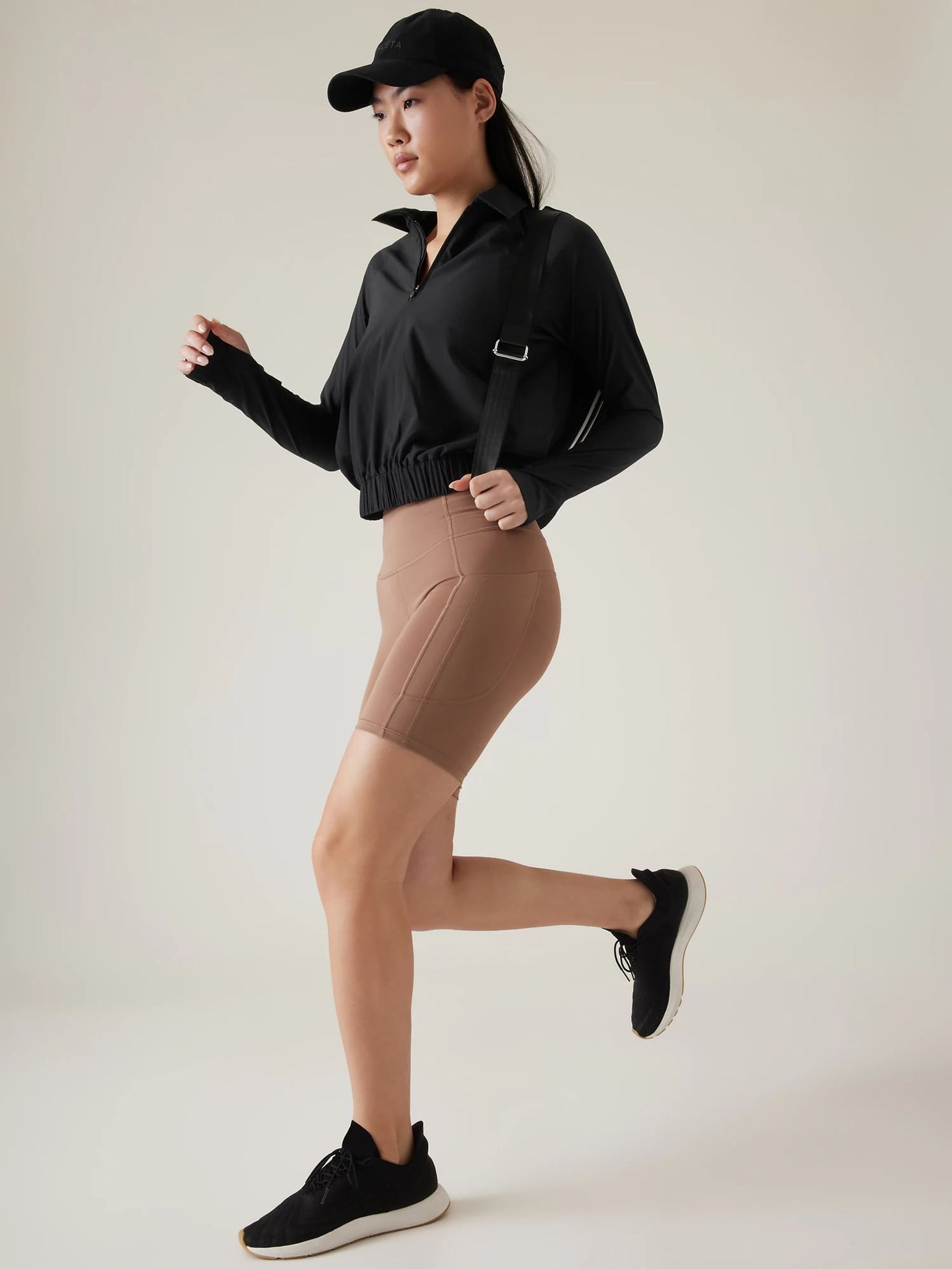 Athleta Black Long Sleeve Polo Shirt - Image 2 of 3