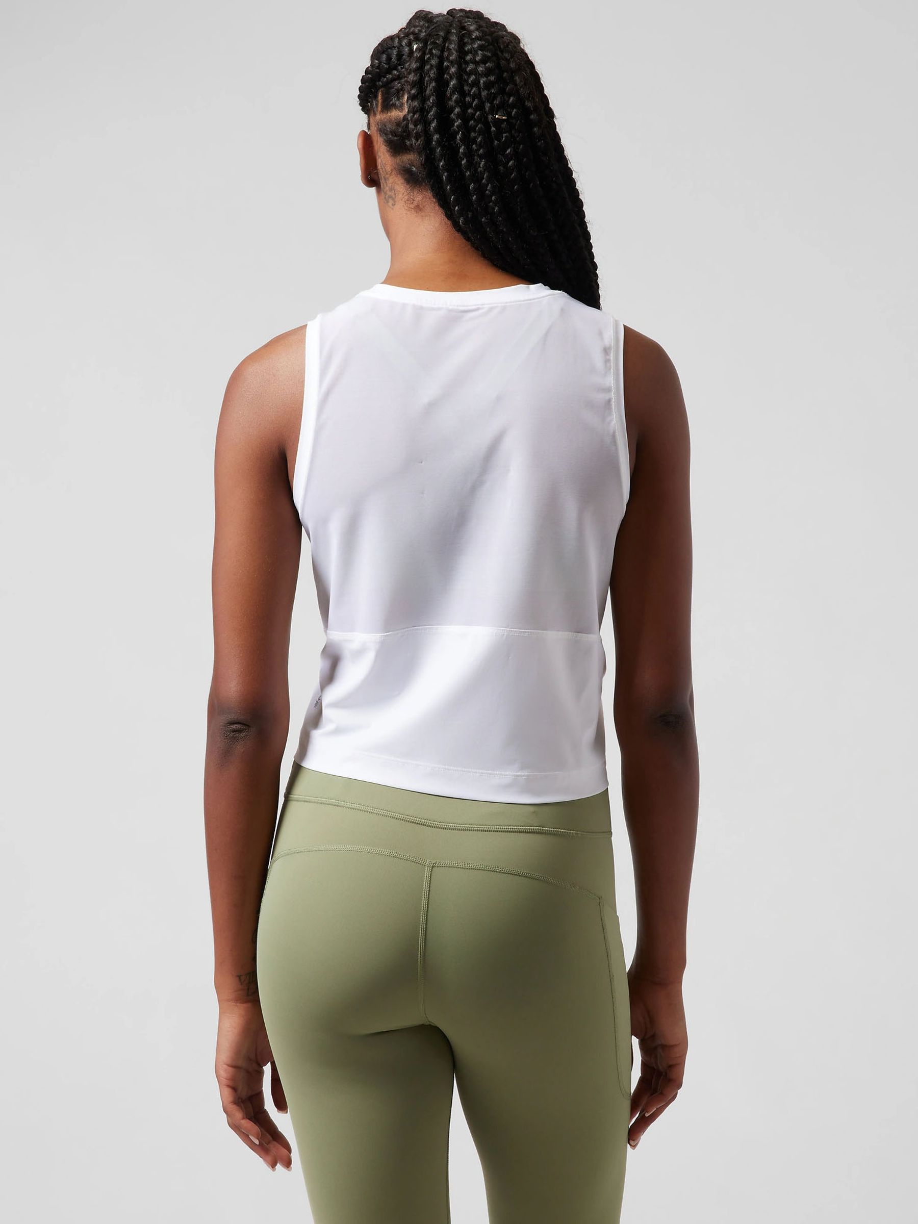 Athleta White Ultimate Muscle Tank Top - Image 2 of 8