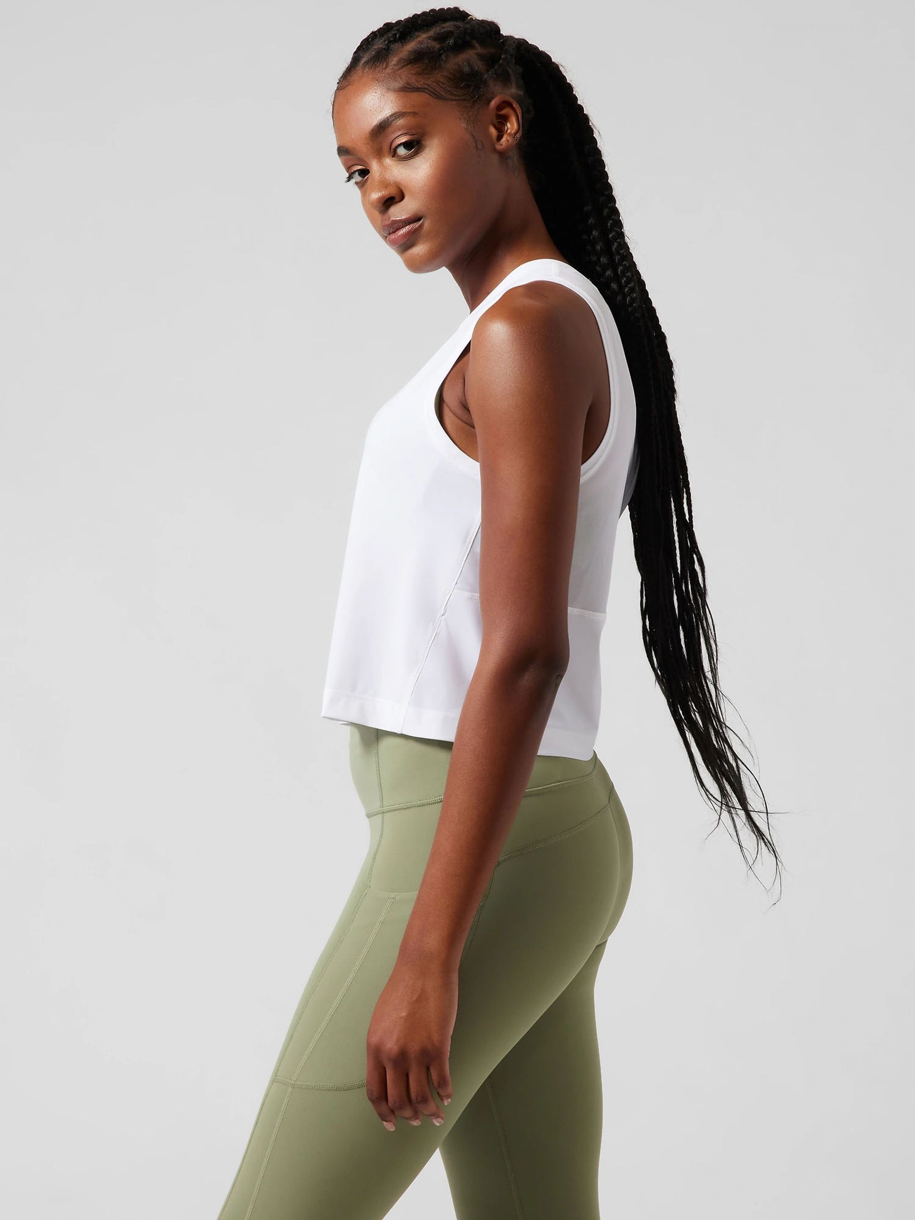 Athleta White Ultimate Muscle Tank Top - Image 3 of 8