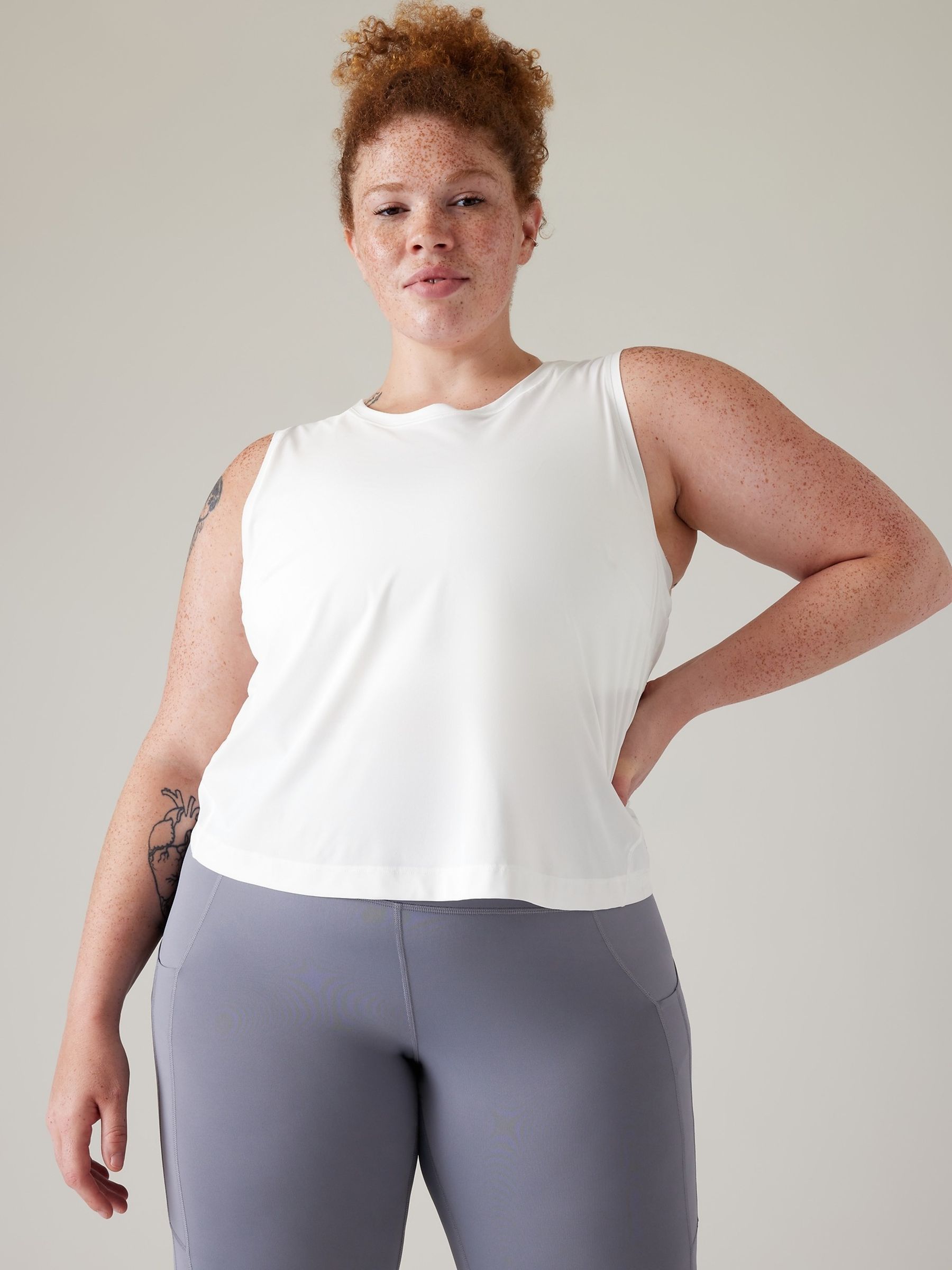 Athleta White Ultimate Muscle Tank Top - Image 4 of 8