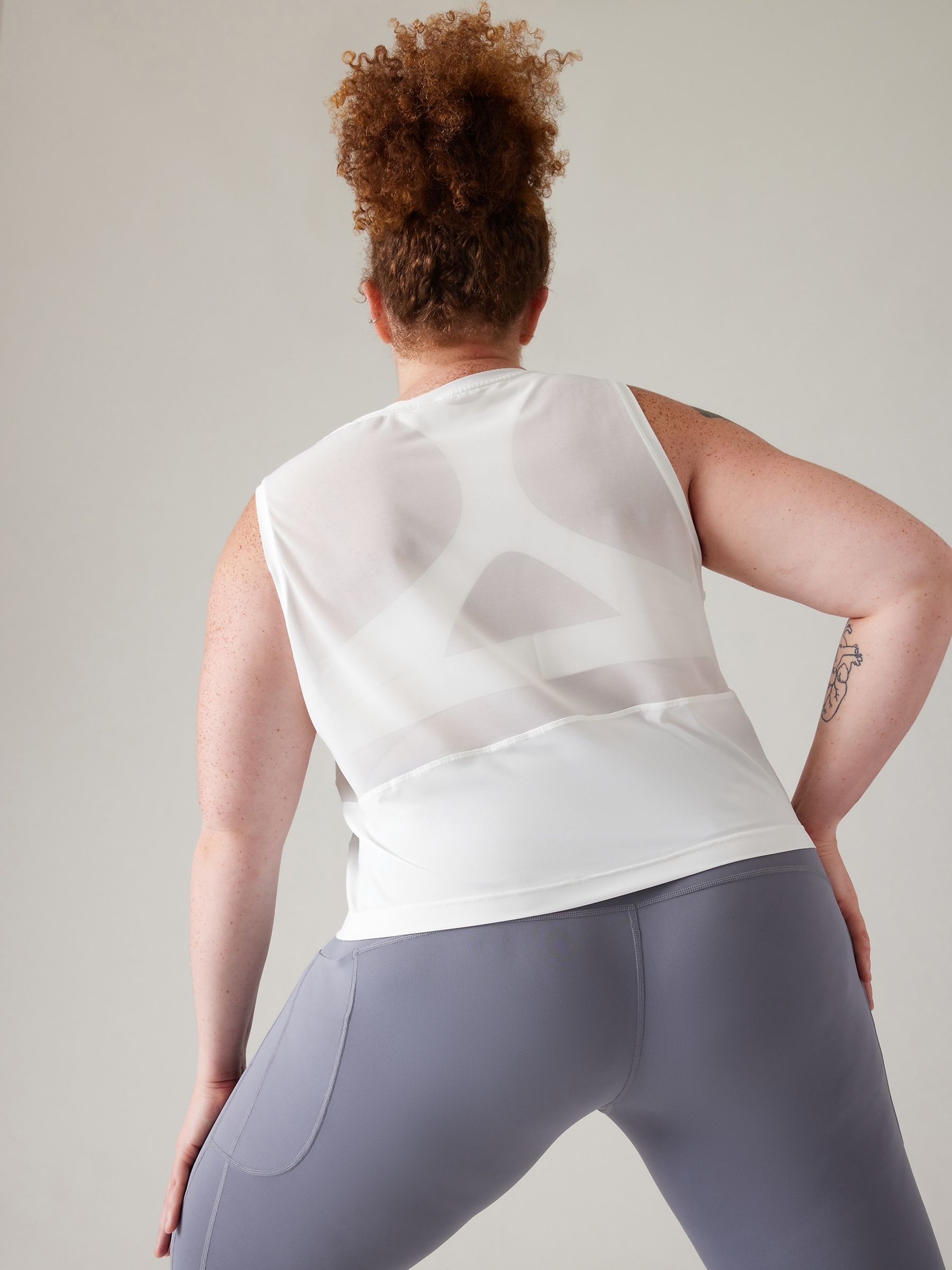 Athleta White Ultimate Muscle Tank Top - Image 5 of 8