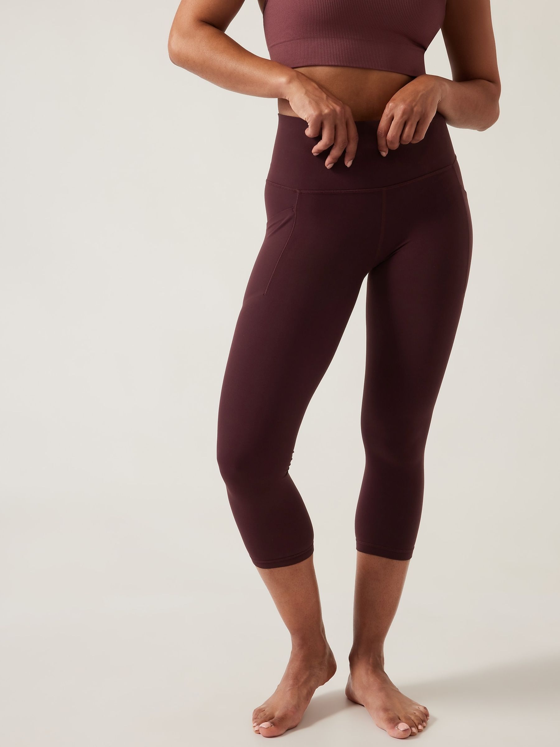 Athleta Purple Salutation High Rise Capri Leggings - Image 2 of 6