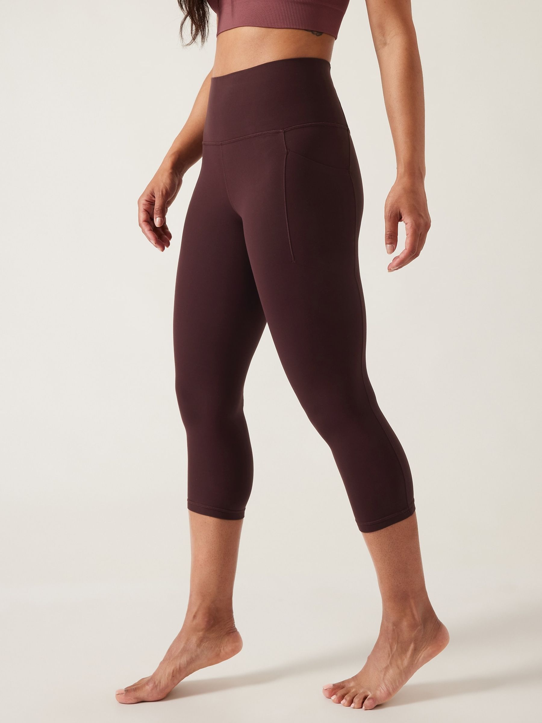 Athleta Purple Salutation High Rise Capri Leggings - Image 4 of 6
