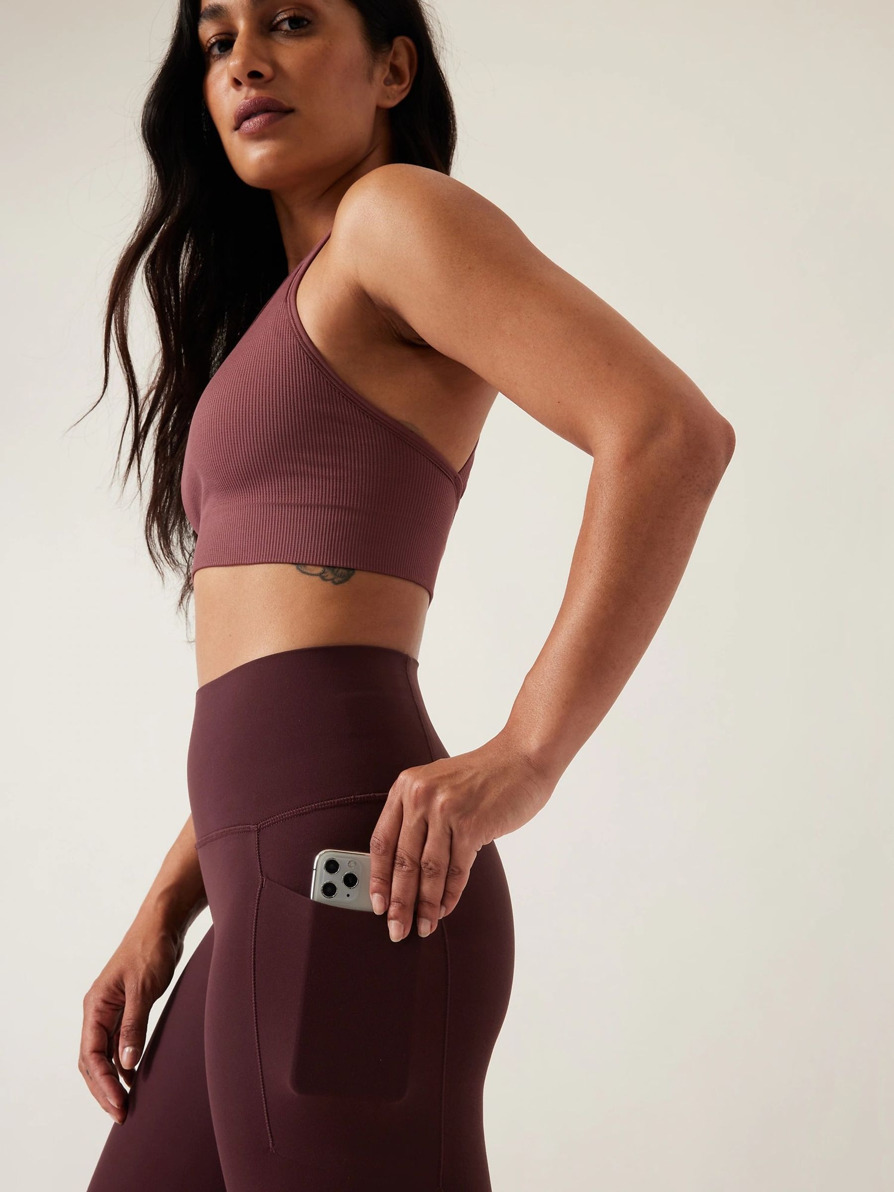 Athleta Purple Salutation High Rise Capri Leggings - Image 5 of 6