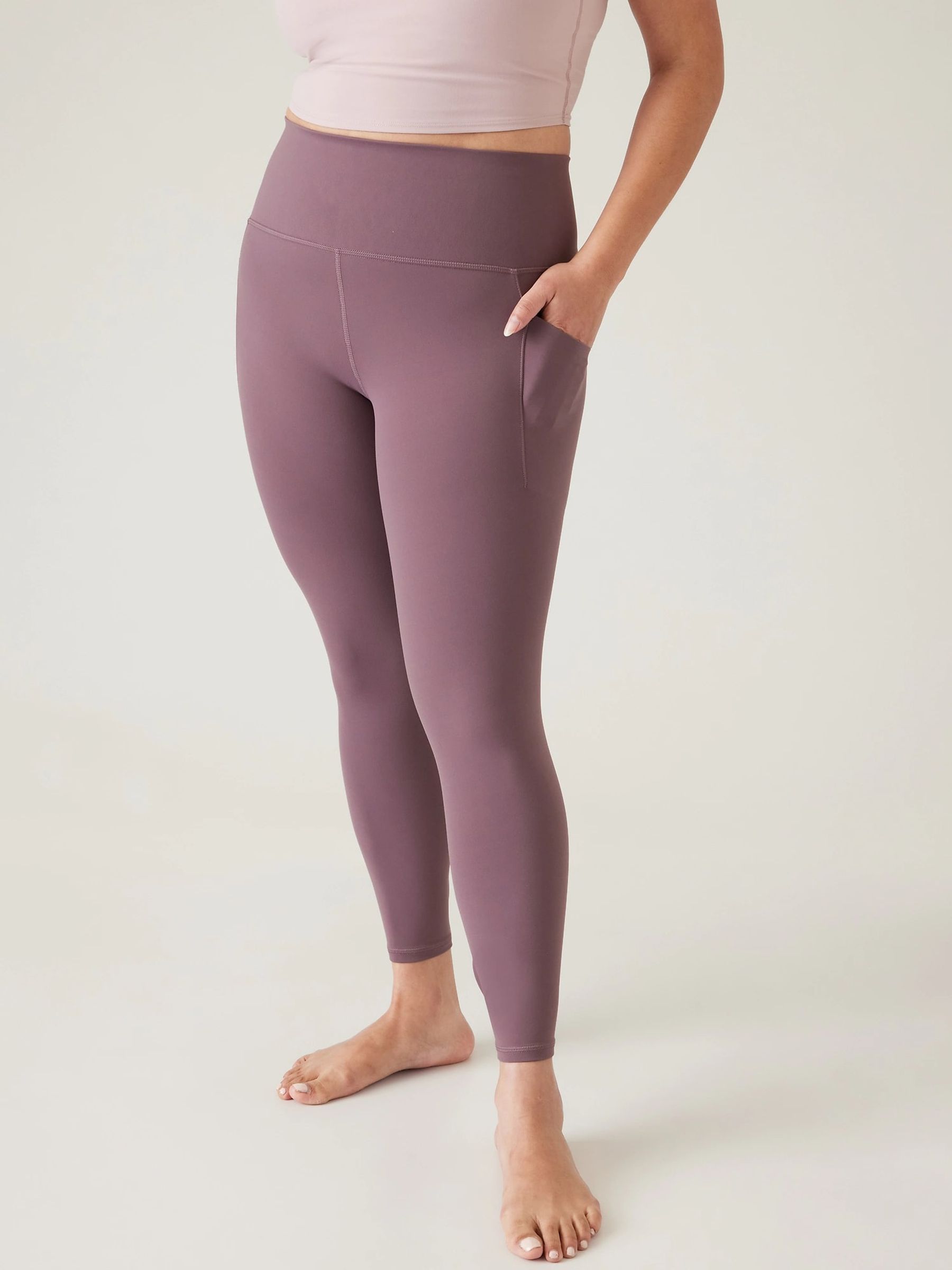 Athleta Purple Salutation Stash 7/8 Leggings - Image 4 of 6