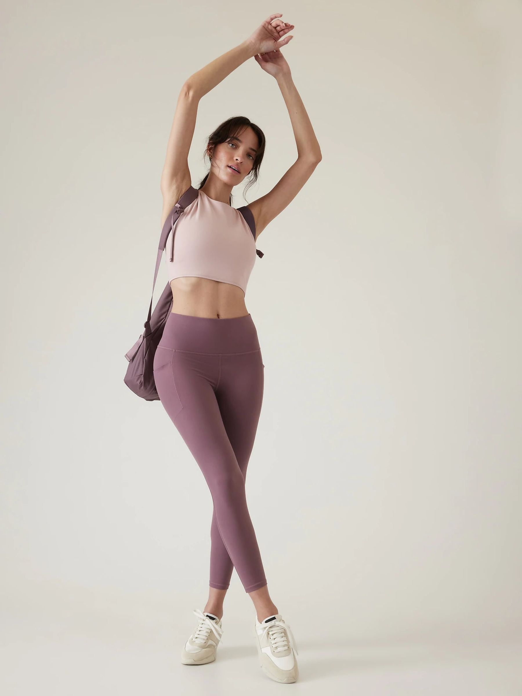 Athleta Purple Salutation Stash 7/8 Leggings - Image 6 of 6