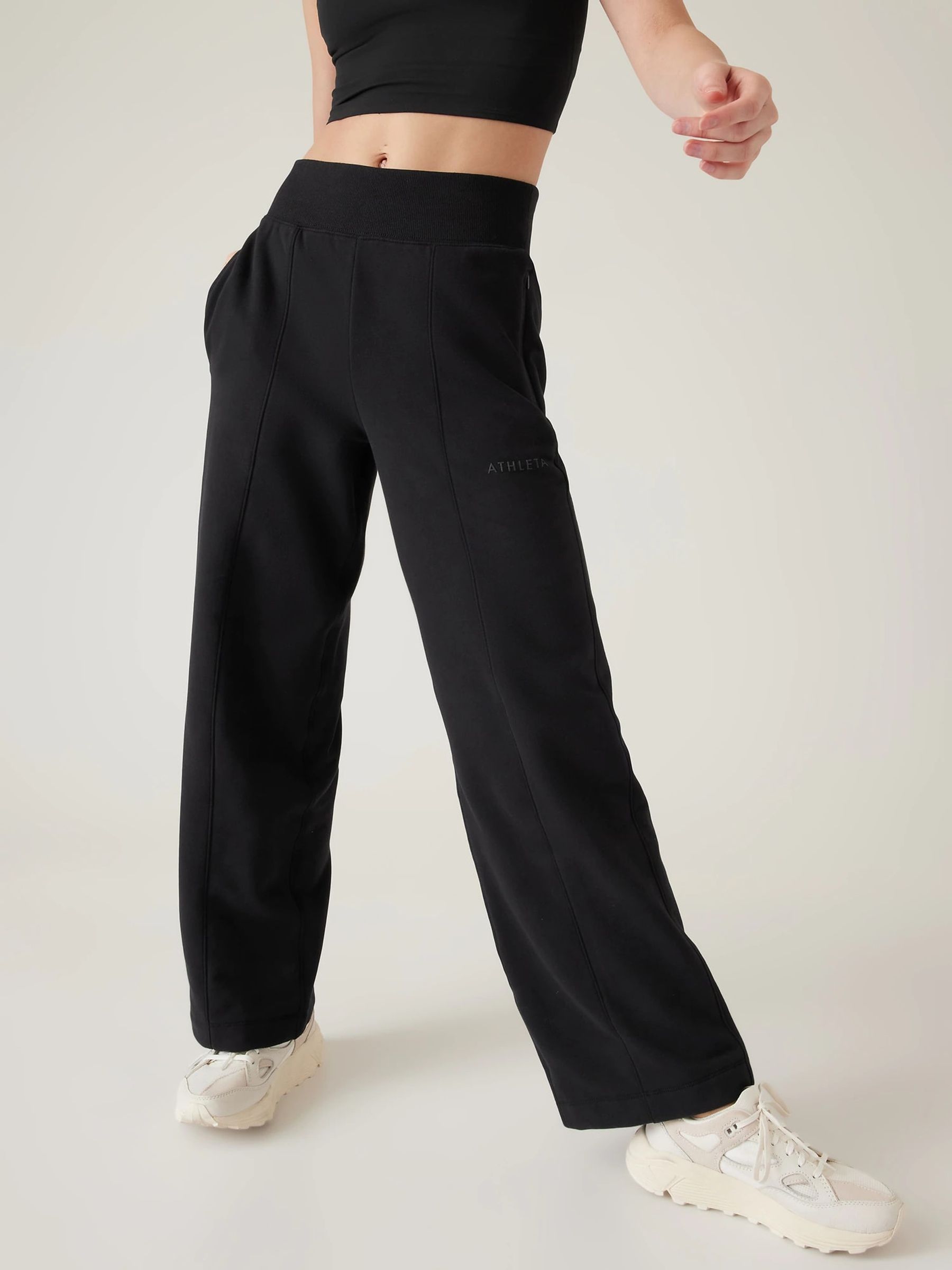 Athleta Black Straight Leg Sweatpant Joggers | Gap