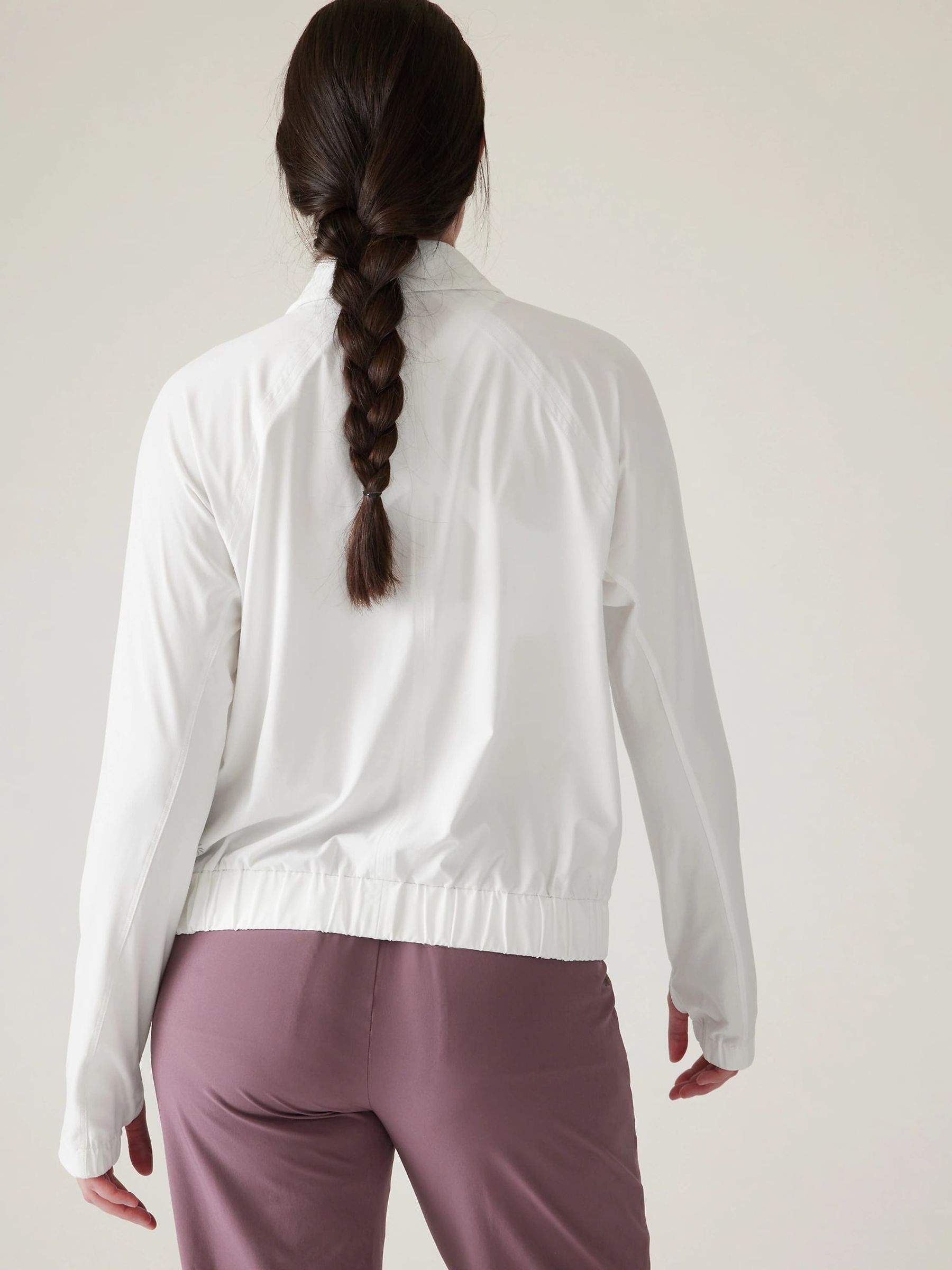 Athleta White Long Sleeve Polo Shirt - Image 5 of 6