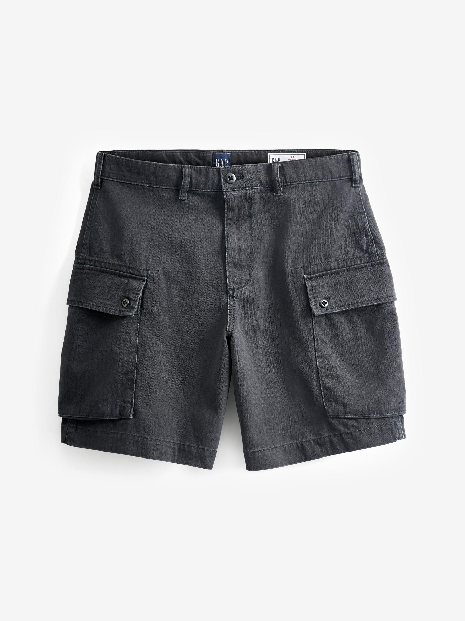 Black 8" Cargo Shorts - Image 4 of 4