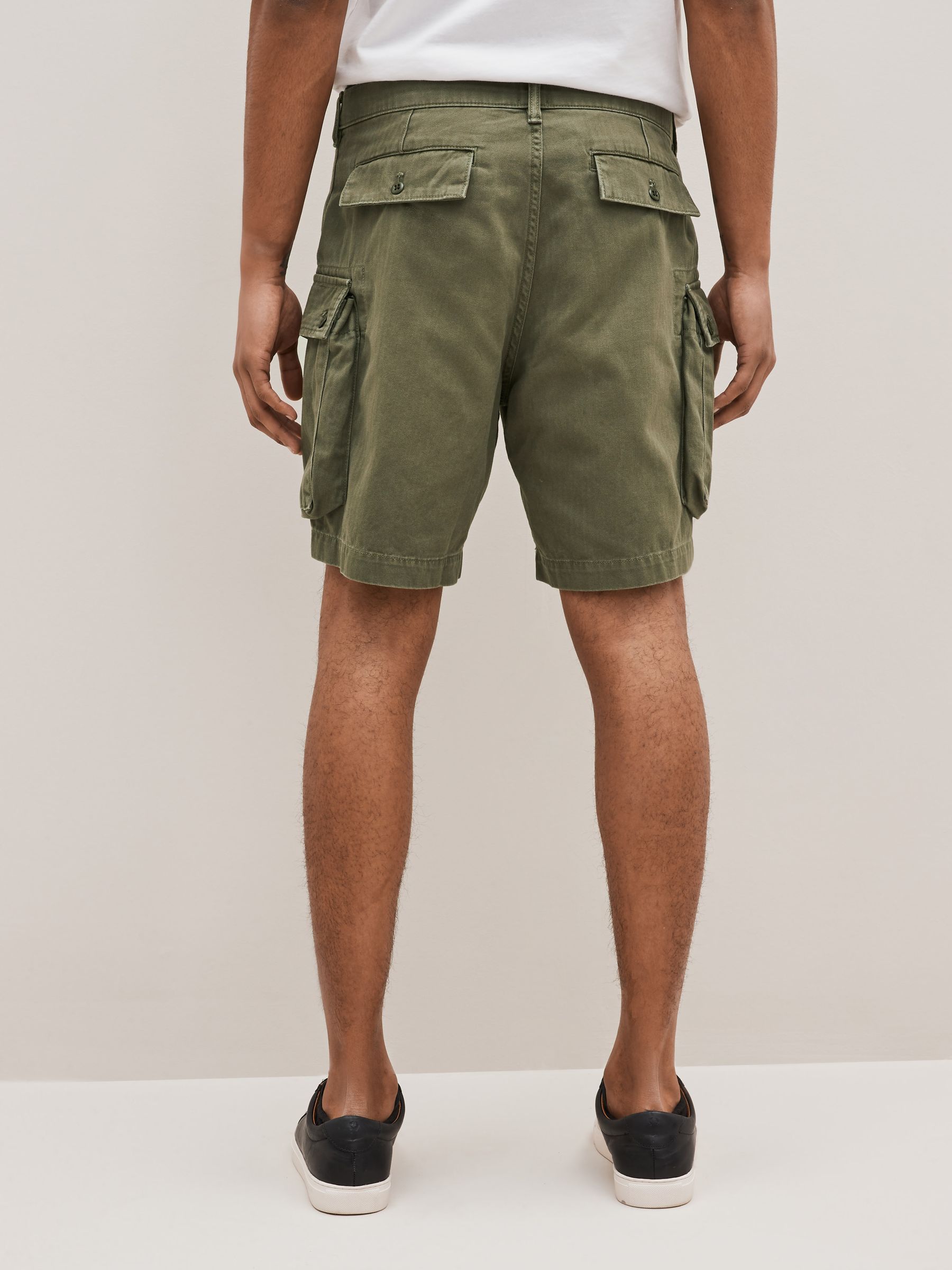 Khaki Green 8" Cargo Shorts - Image 1 of 5
