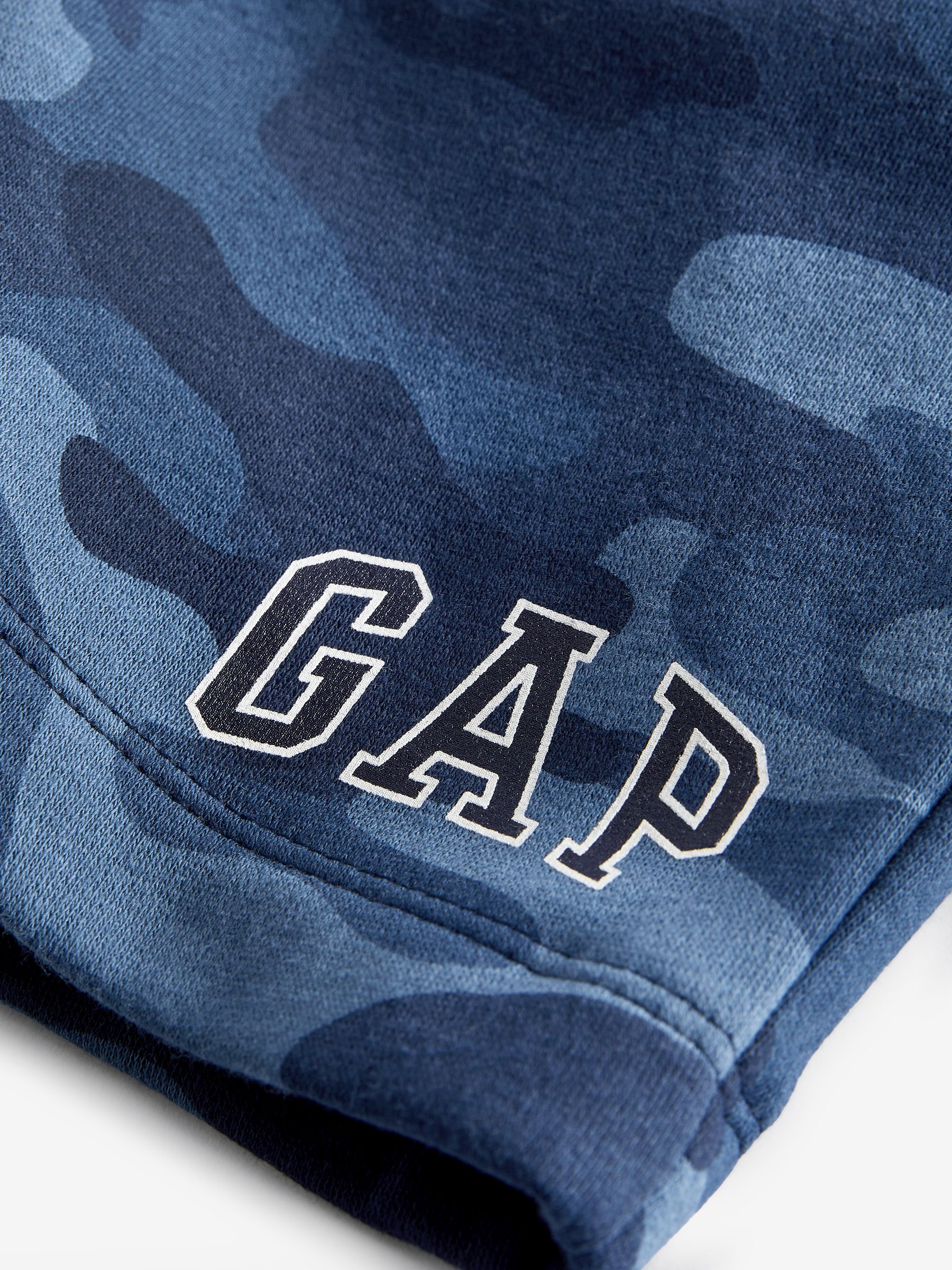 Navy Blue Camo Pull On Logo Jogger Shorts (4-13yrs) - Image 3 of 3