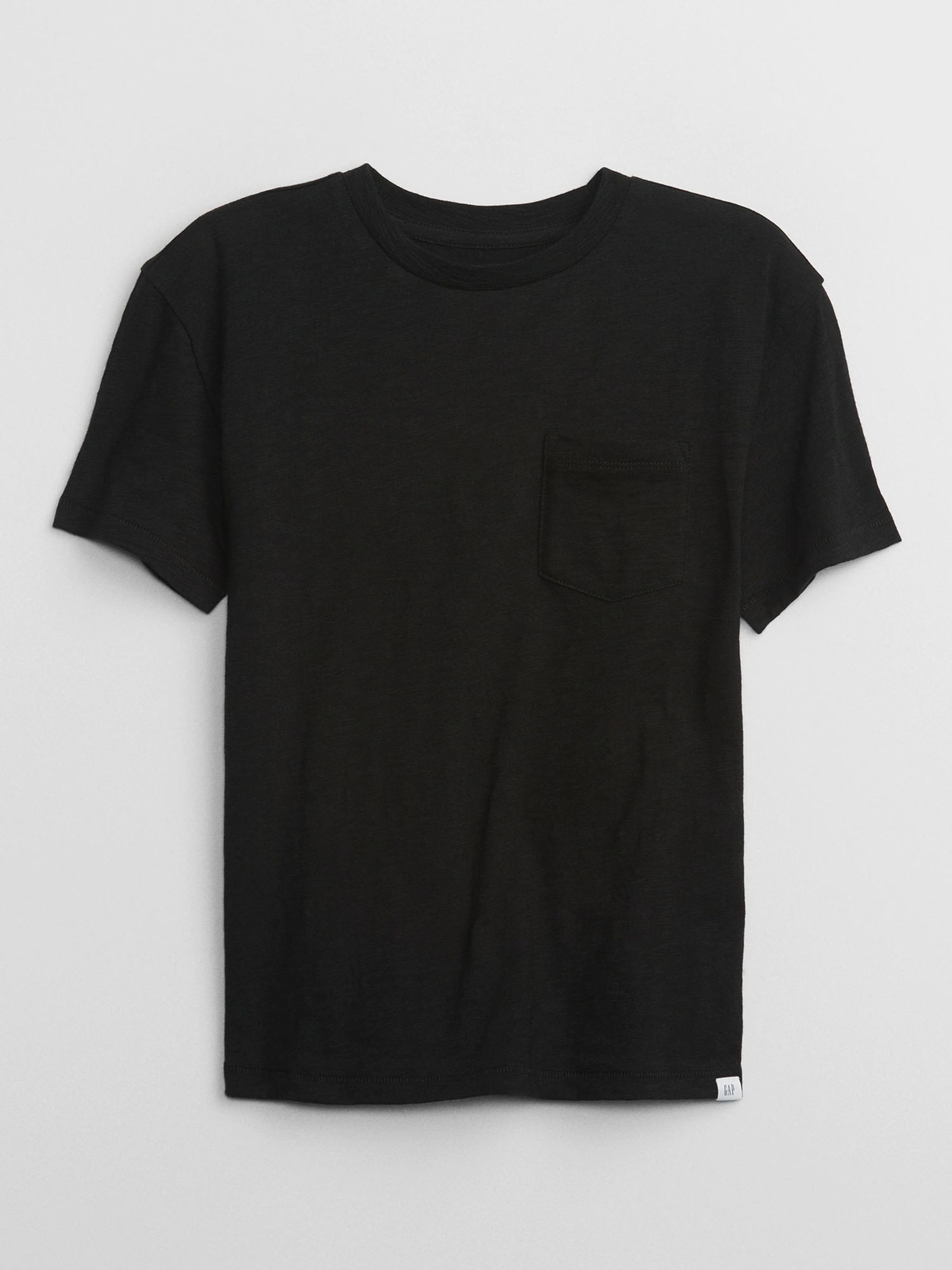 Black Pocket Short Sleeve Crew Neck T-Shirt (4-13yrs) - Image 1 of 3