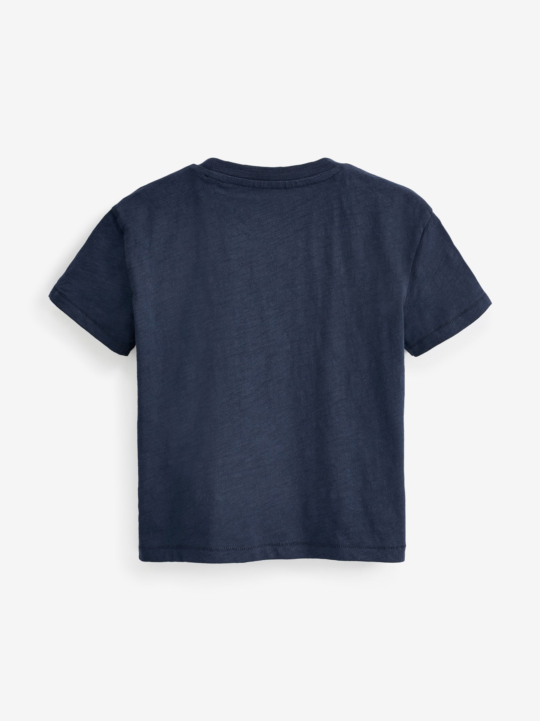 Navy Blue Pocket Short Sleeve Crew Neck T-Shirt (4-13yrs) - Image 2 of 3