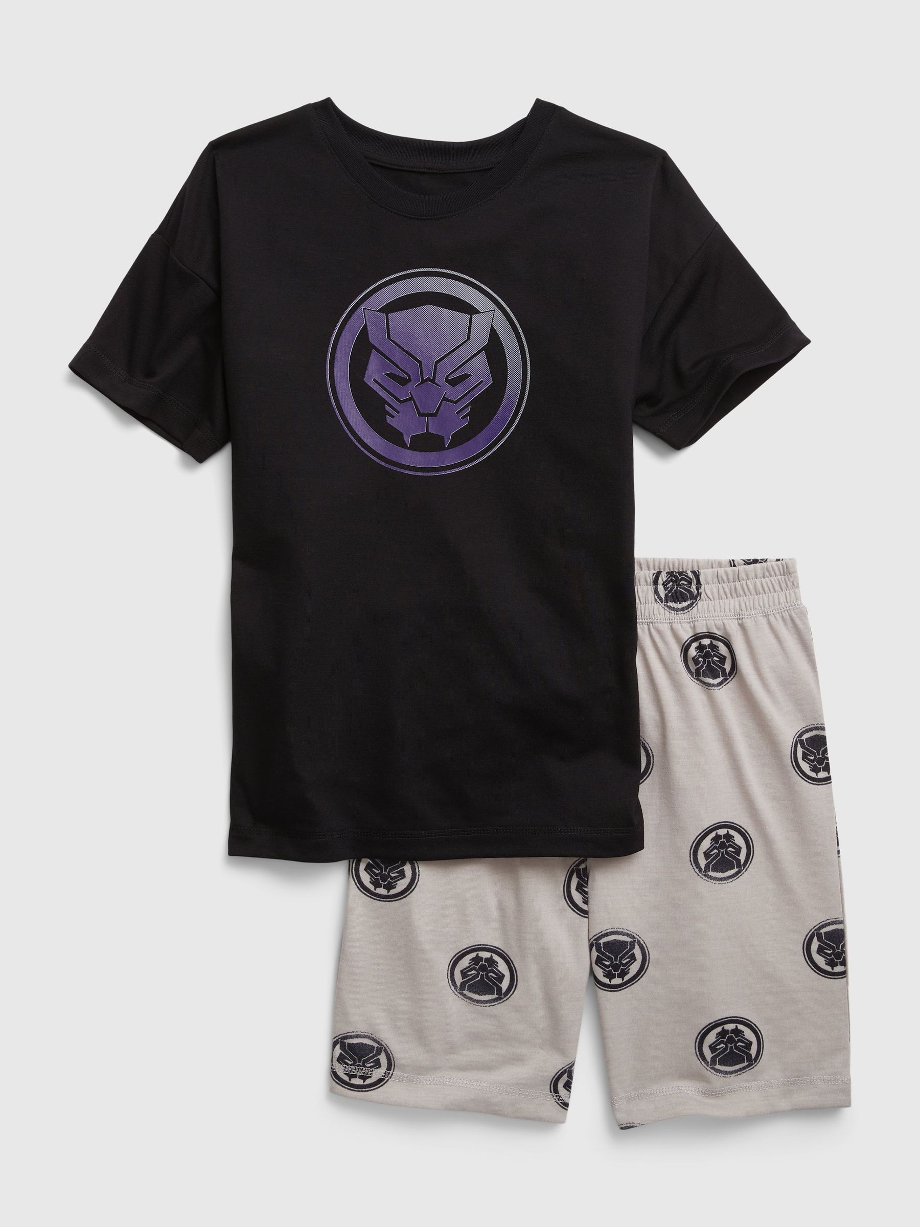 Black Marvel Iron Man Short Sleeve Pyjama Shorts Set - Image 2 of 4