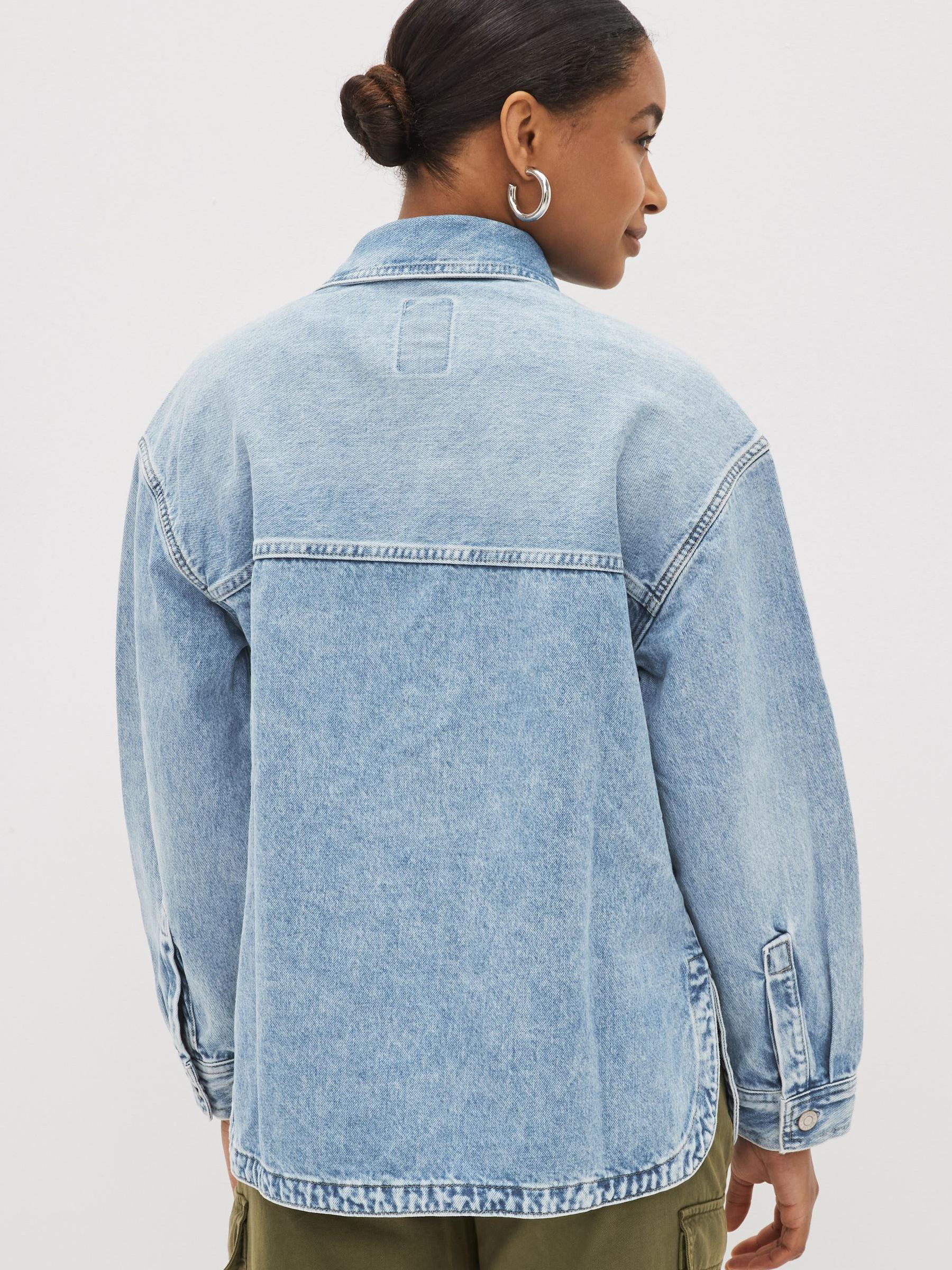 Blue Denim Shirt Jacket - Image 2 of 4