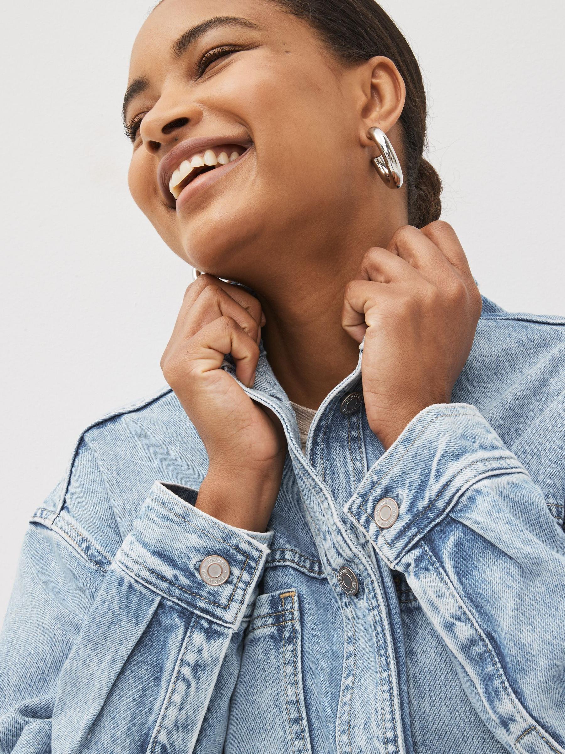 Blue Denim Shirt Jacket - Image 3 of 4