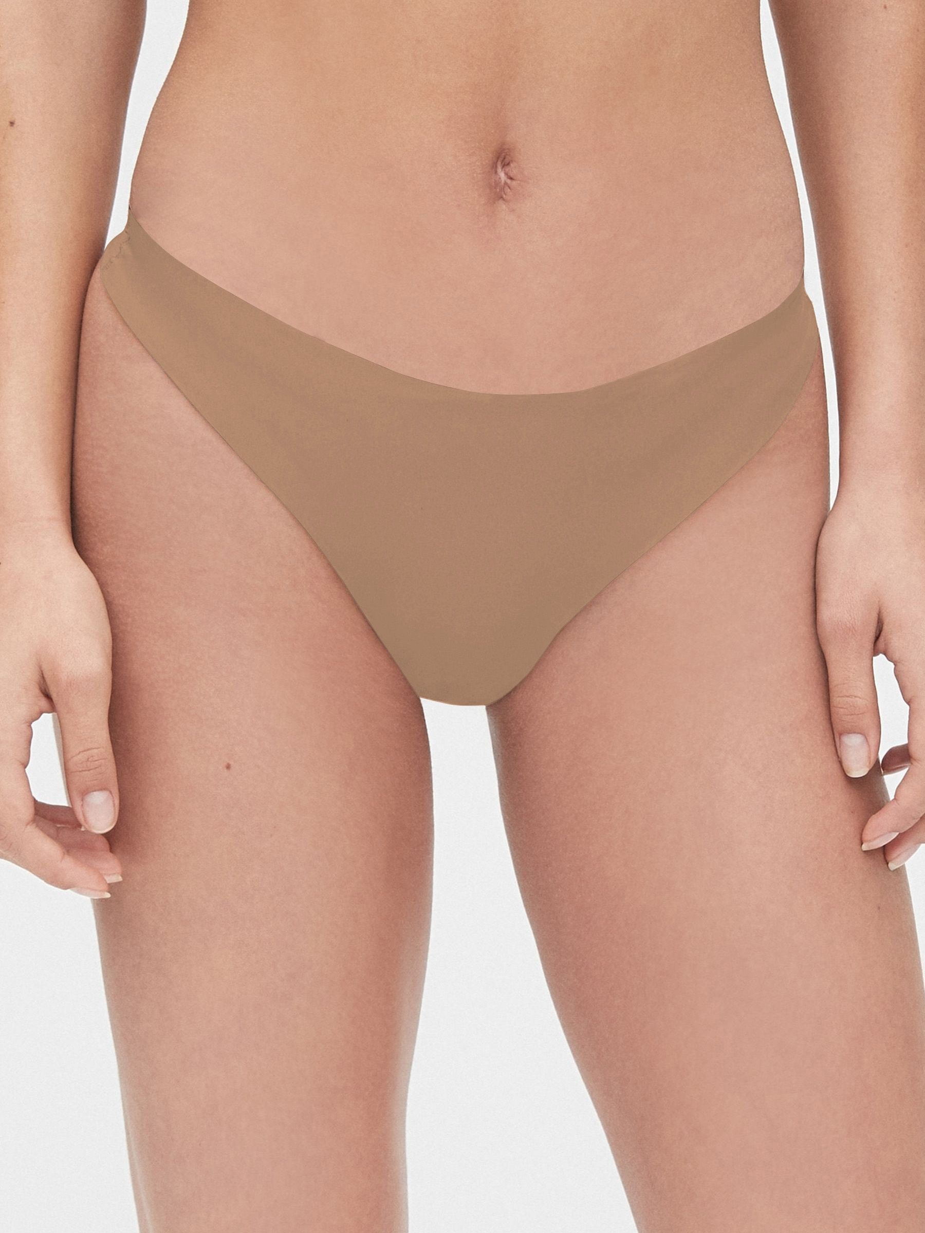 Beige Thong No-Show Seamless Knickers - Image 1 of 2