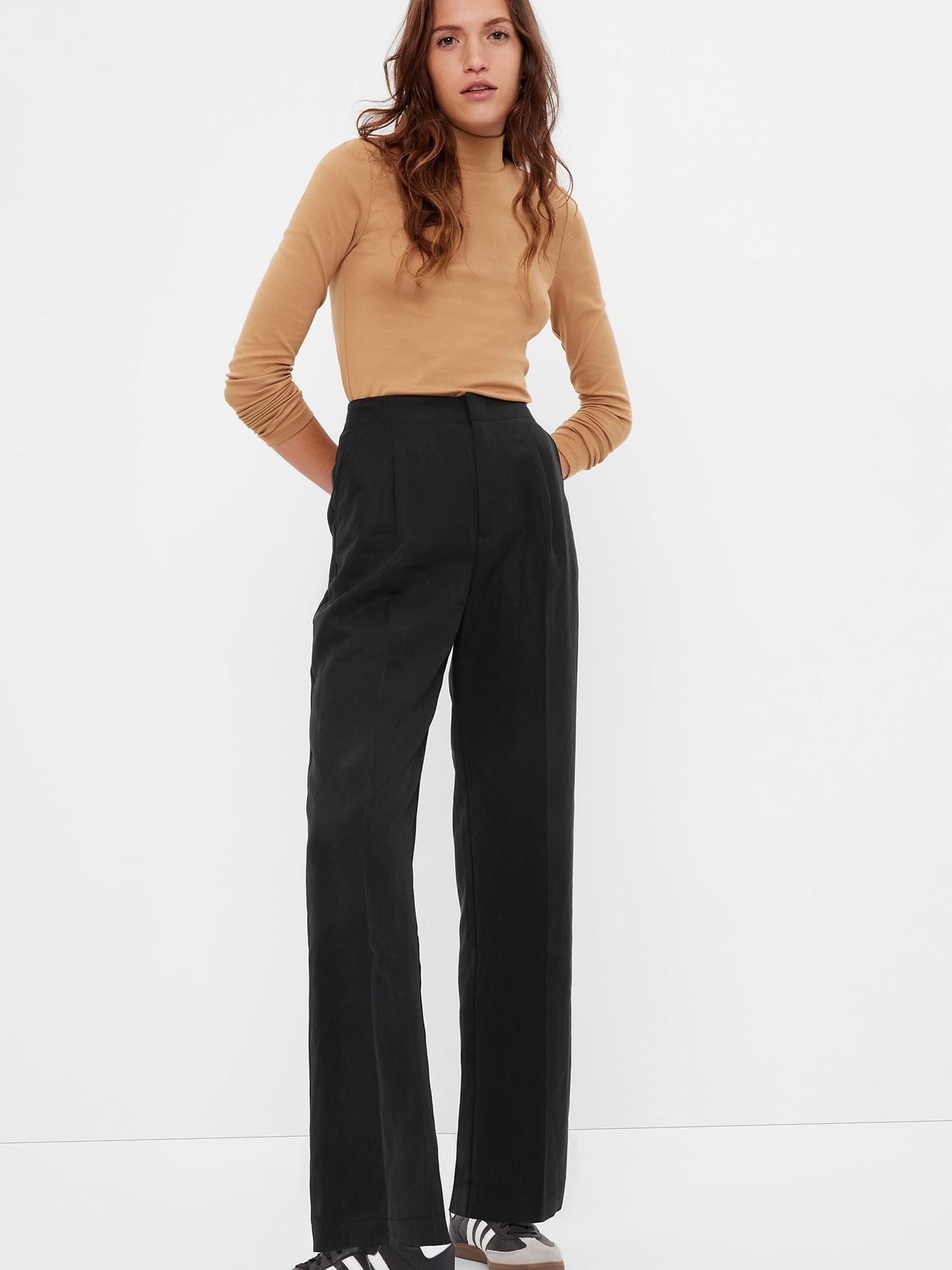 Wide-Leg Seamed Pull-On Pants | Gap