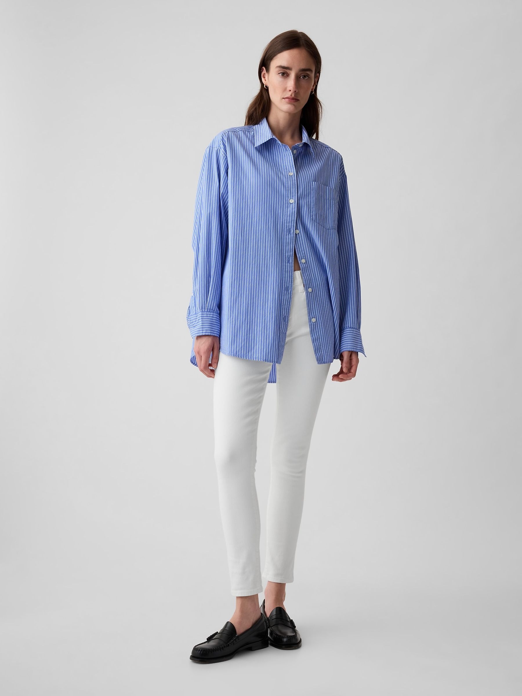 White Stretch Mid Rise True Skinny Jeans - Image 5 of 11