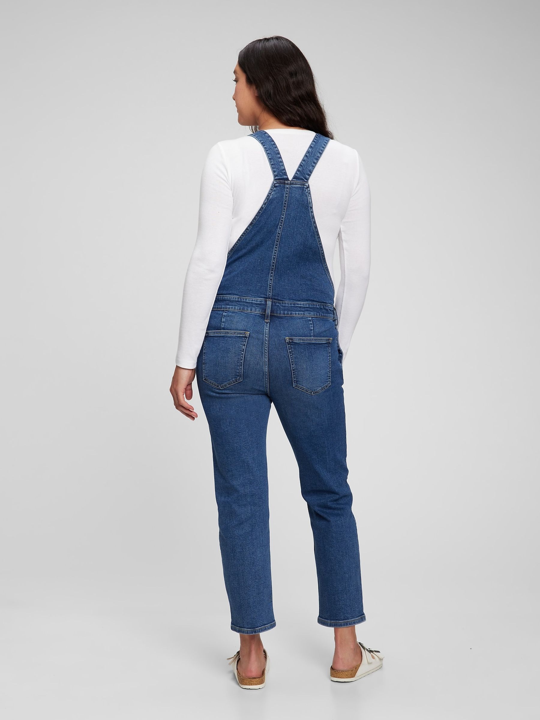 Blue Maternity Denim Dungarees - Image 2 of 4