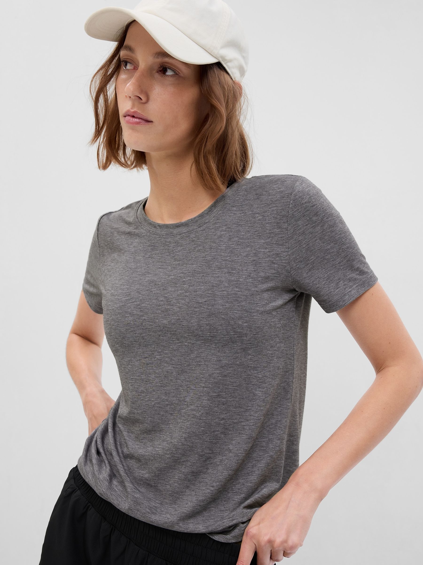 Grey Breathe Short Sleeve Crew Neck T-Shirt - Image 1 of 2