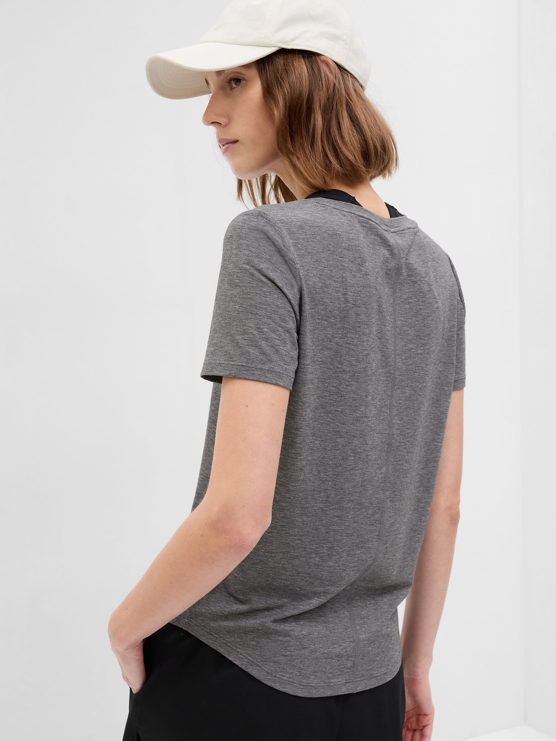 Grey Breathe Short Sleeve Crew Neck T-Shirt - Image 2 of 2