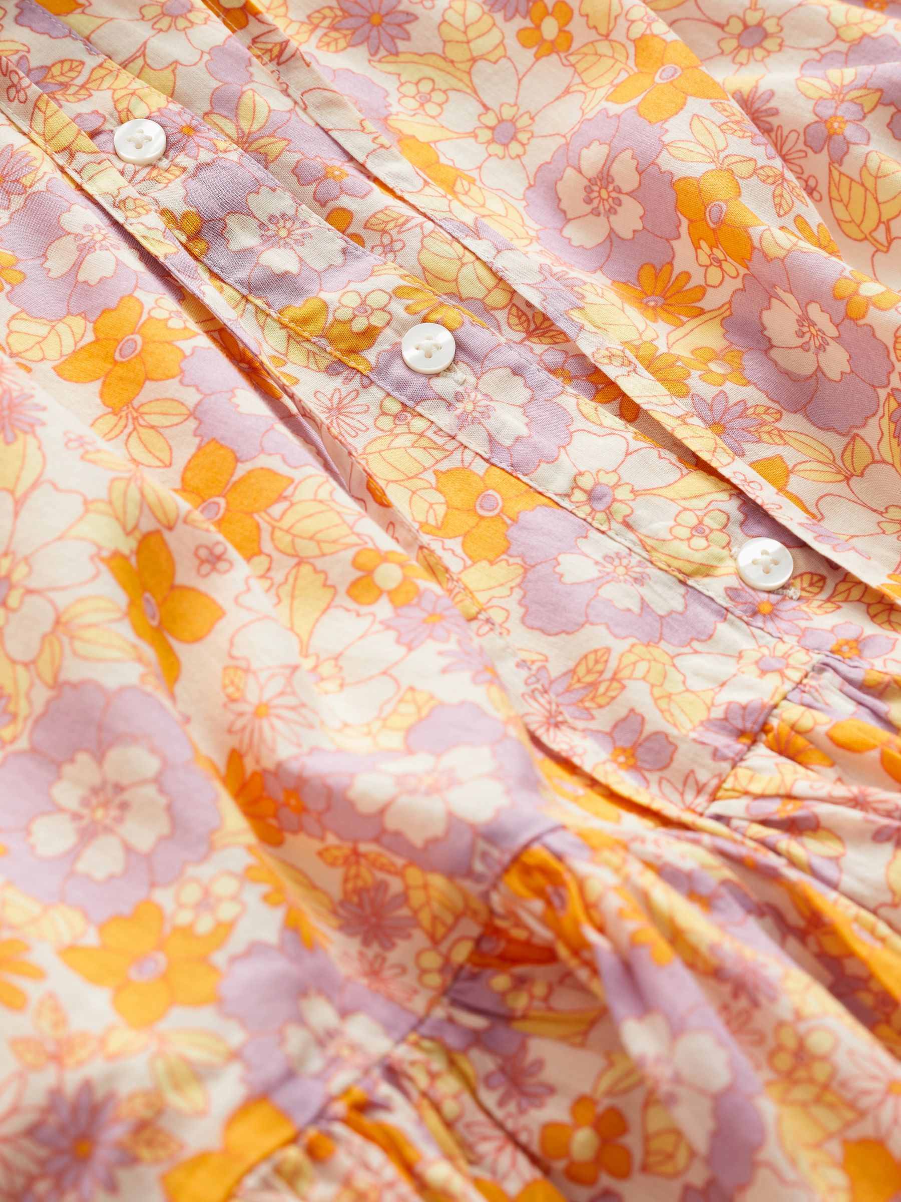 Pink Floral Long Sleeve Shirt Dress - Image 3 of 3