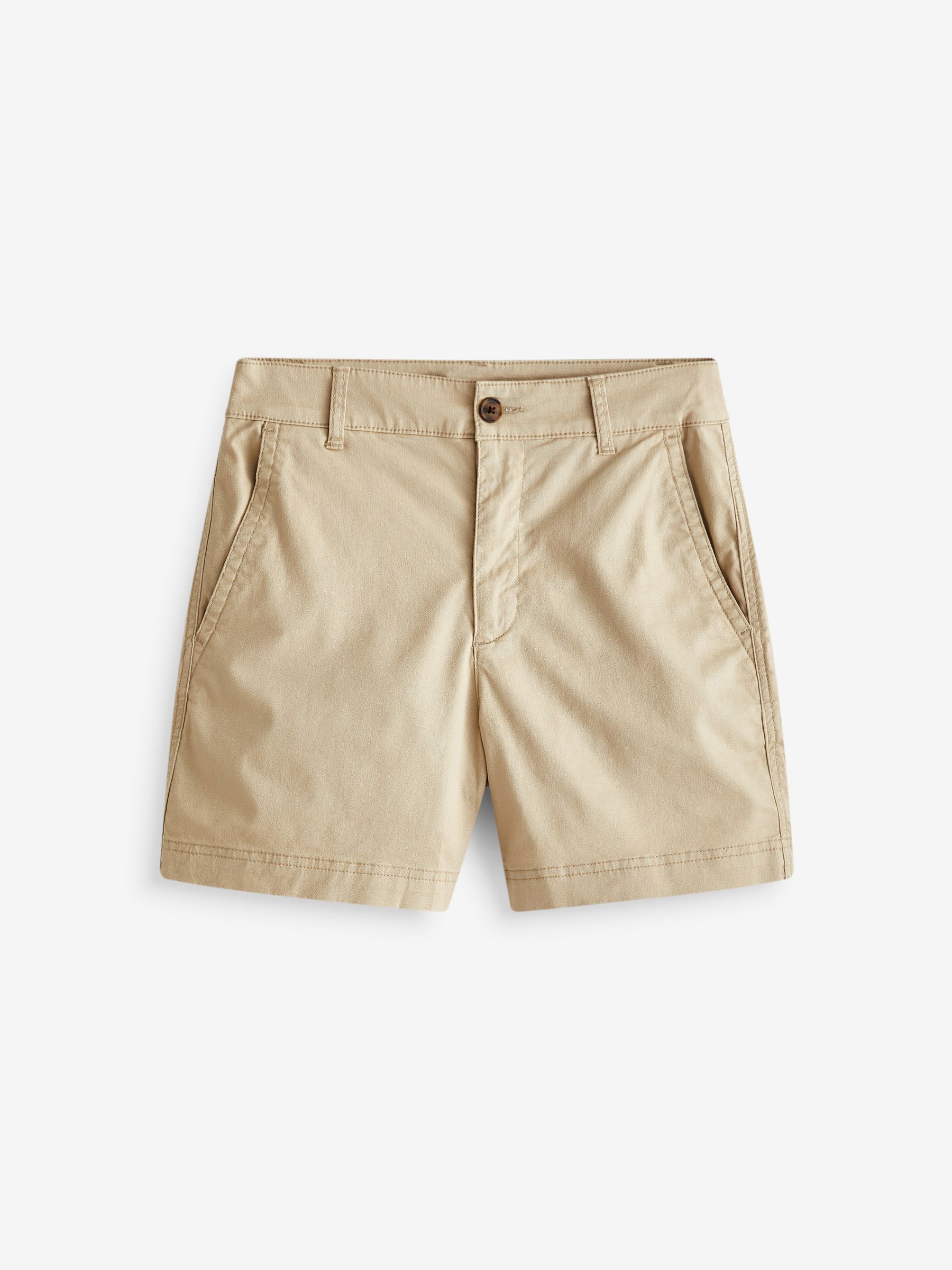 Beige Mid Rise Chino Girlfriend Shorts - Image 3 of 3