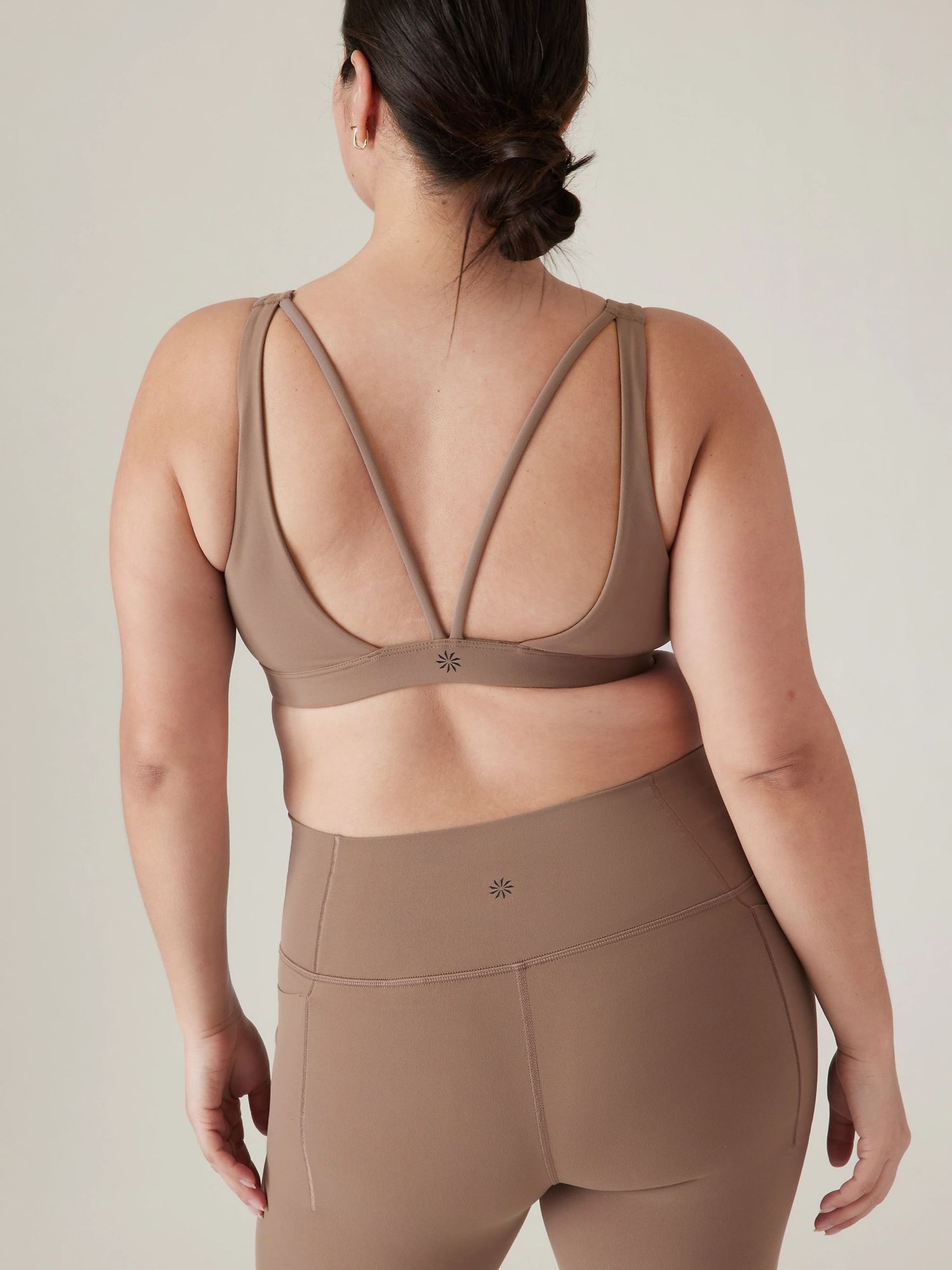 Athleta Neutral D-DD+ Cup Strappy Back Low Impact Sports Bra - Image 2 of 7
