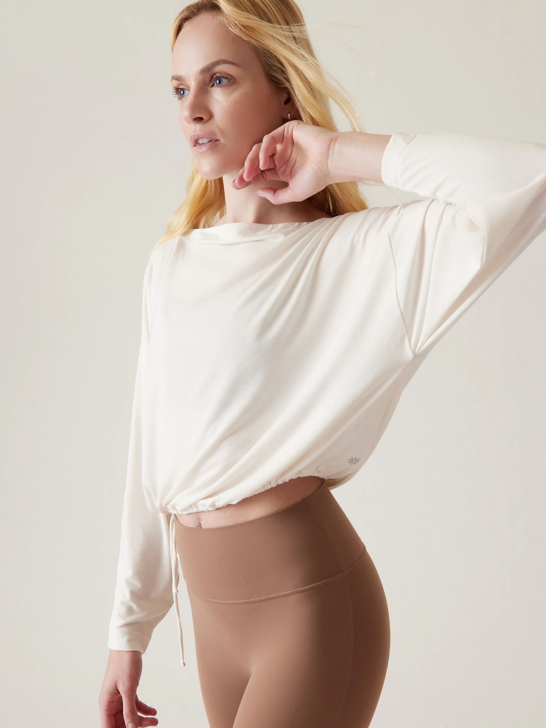 Athleta White Cool Down Top - Image 1 of 1