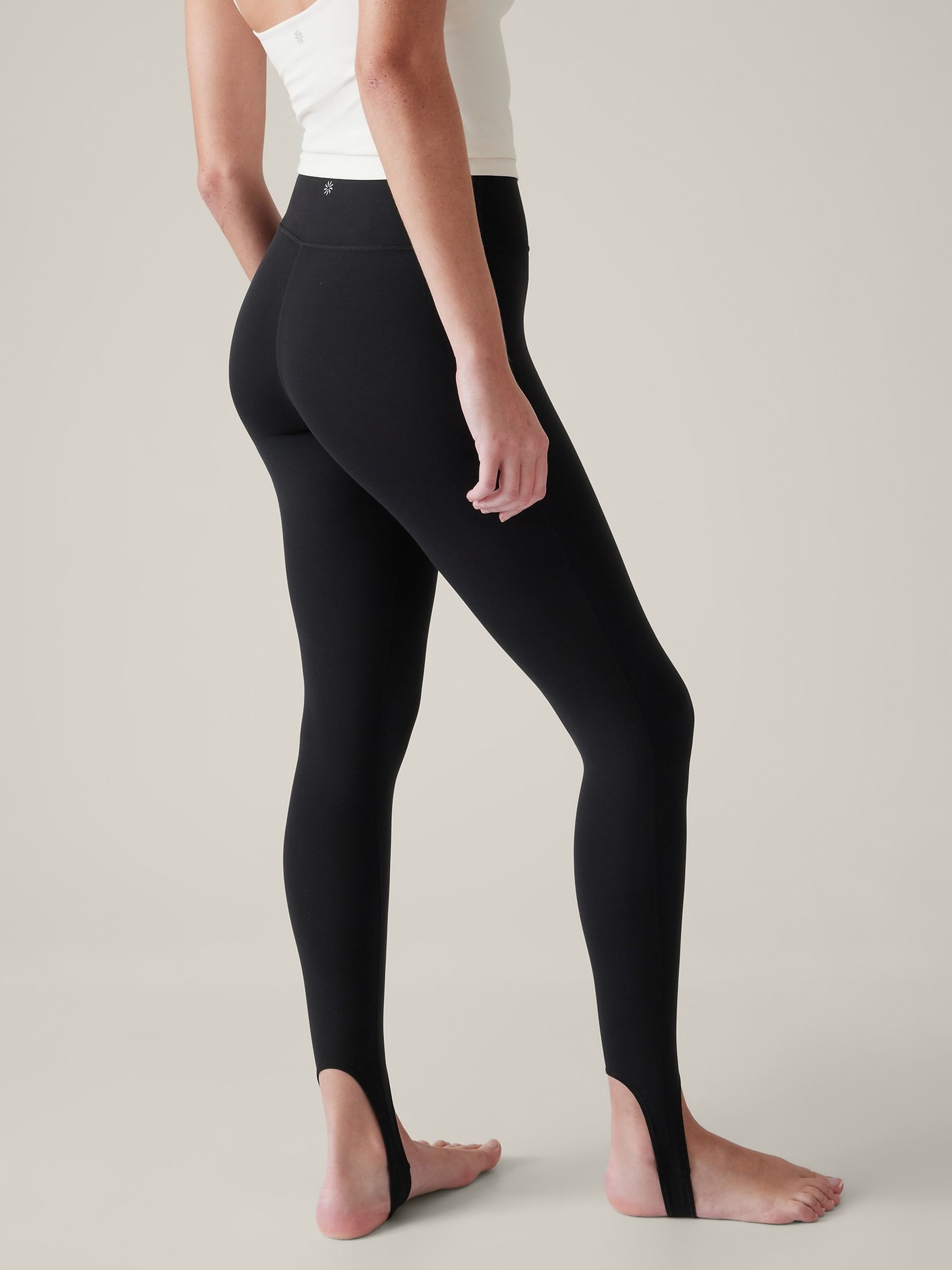 Athleta Black Transcend Mid Rise Stirrup Leggings - Image 4 of 5