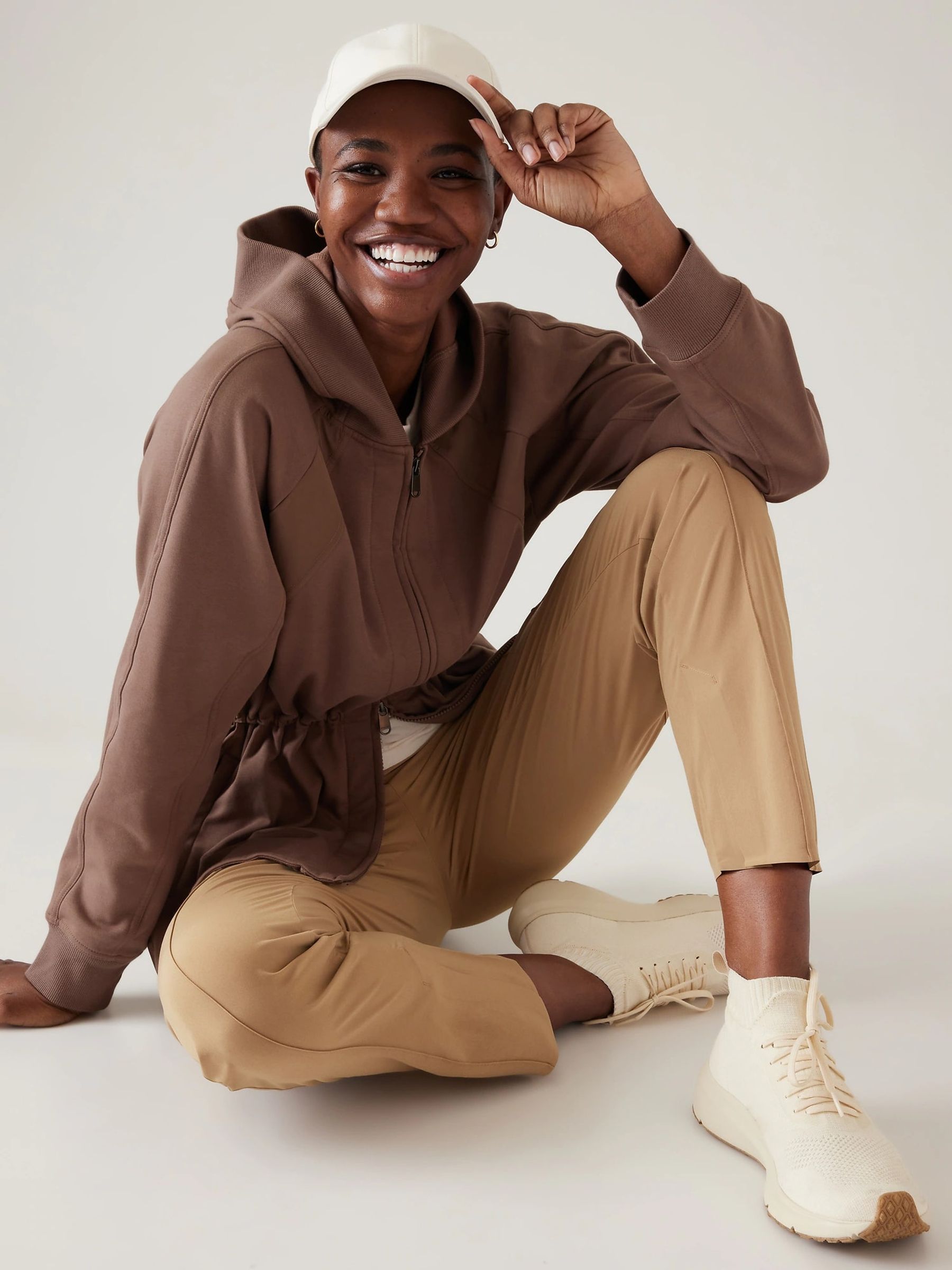 Athleta Beige Triumph Hooded Jacket - Image 3 of 6
