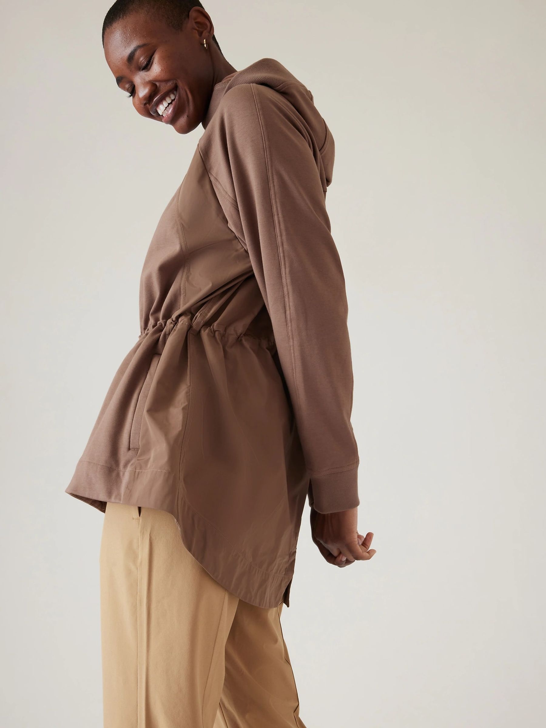 Athleta Beige Triumph Hooded Jacket - Image 4 of 6