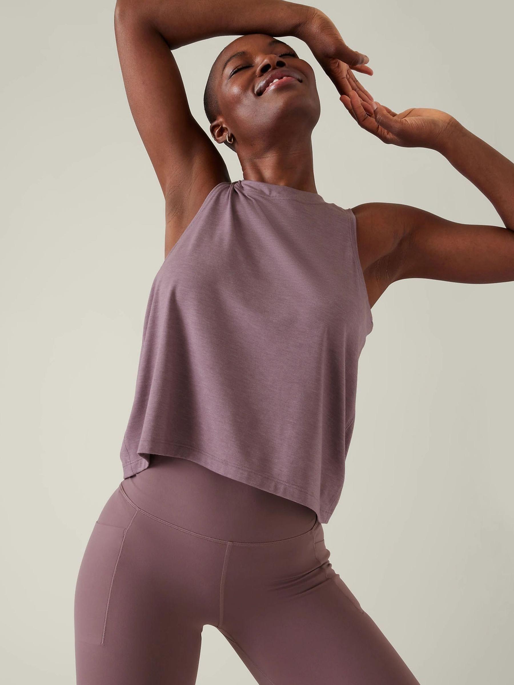 Athleta Purple Crew Neck Muscle Tank - Image 1 of 6