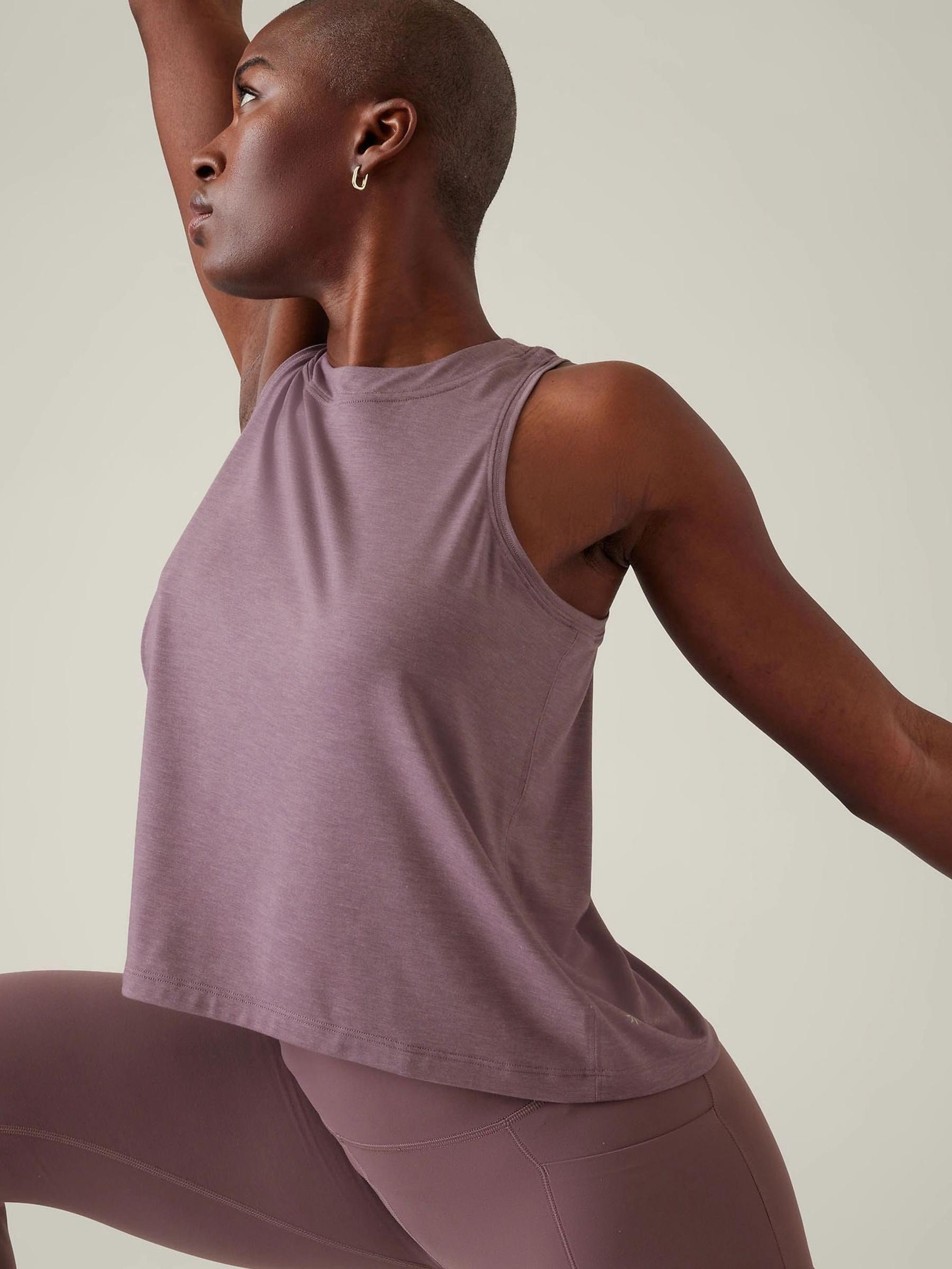 Athleta Purple Crew Neck Muscle Tank - Image 3 of 6
