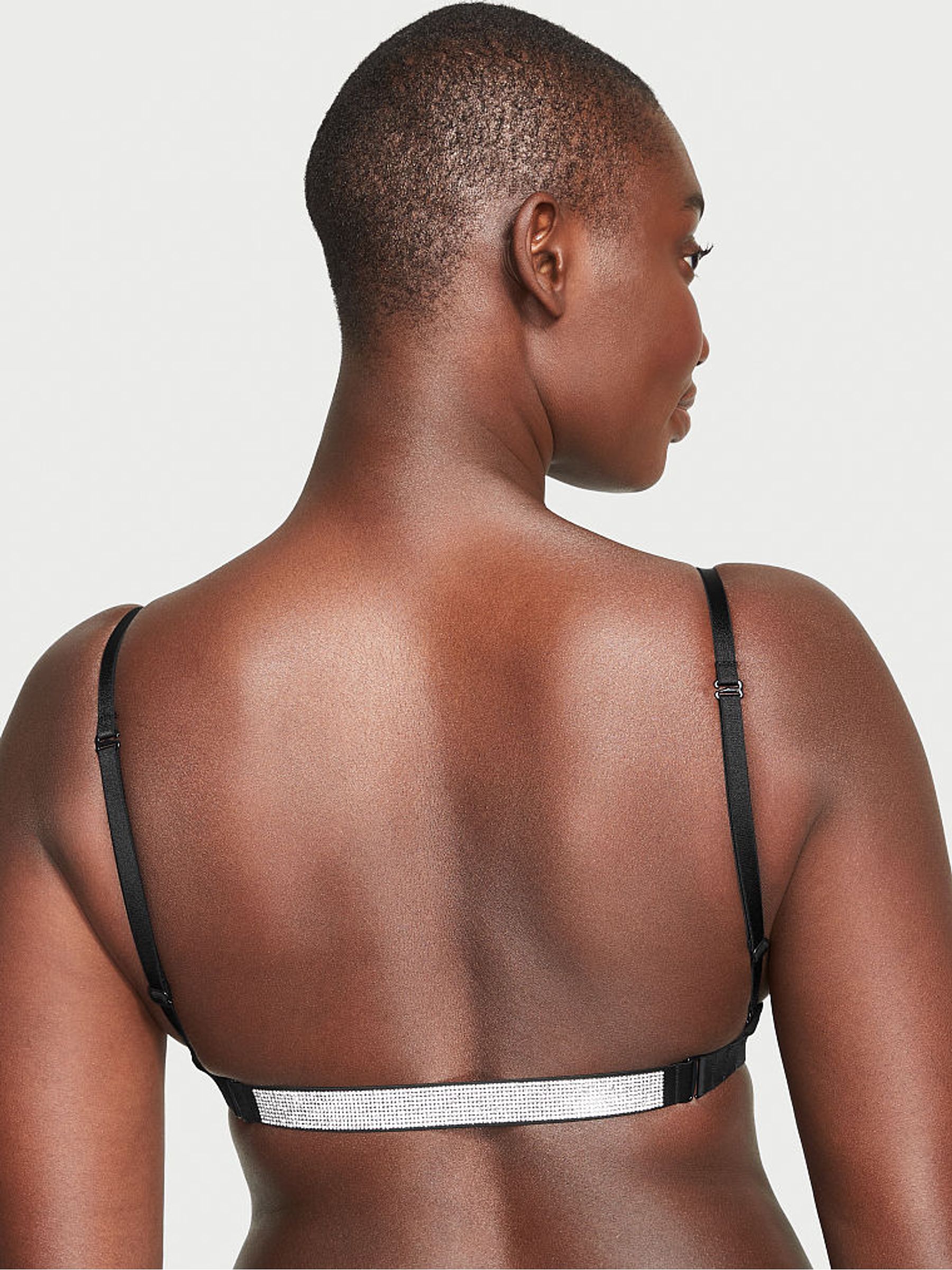 multiway bra for backless dress Black Smooth Plunge Shine Way Straps + Free puff sleeve dresses elegant a line dresses Size:6 (XS)