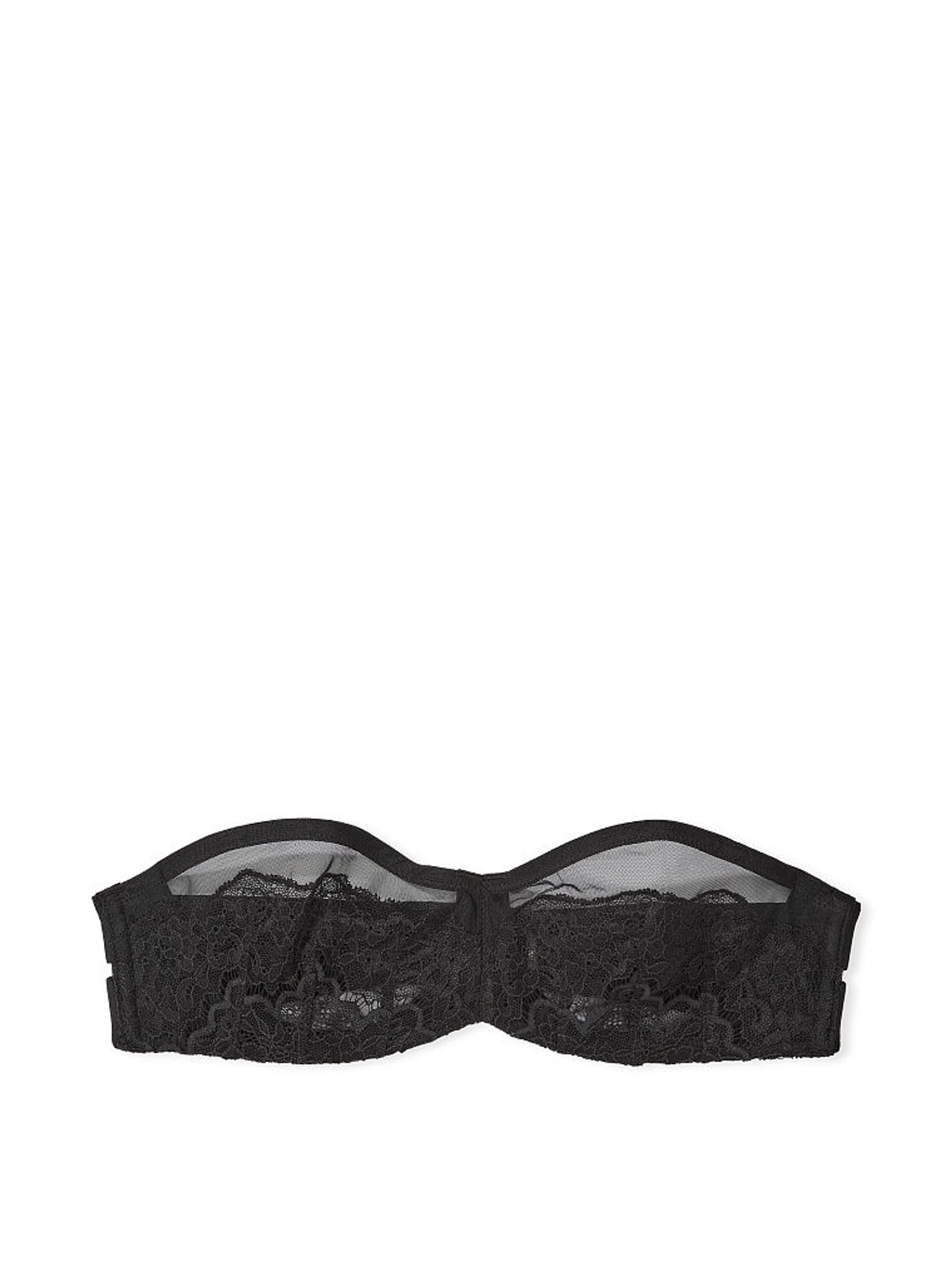 Black Strapless Lace Balcony Minimiser Bra - Image 4 of 4