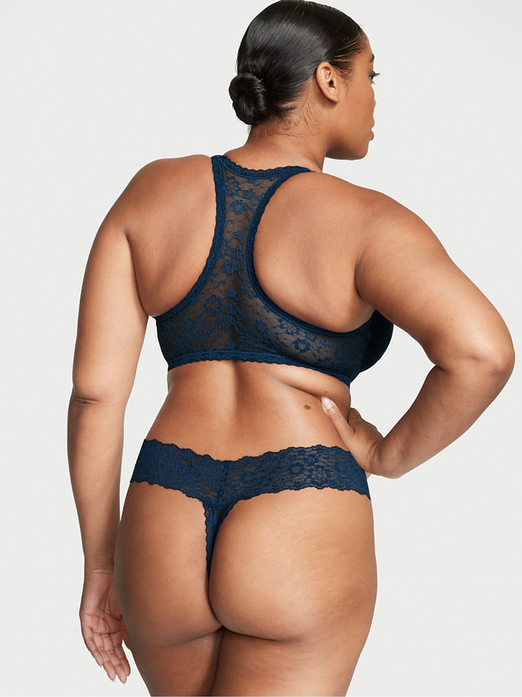 Noir Navy Blue Thong Knickers - Image 2 of 3