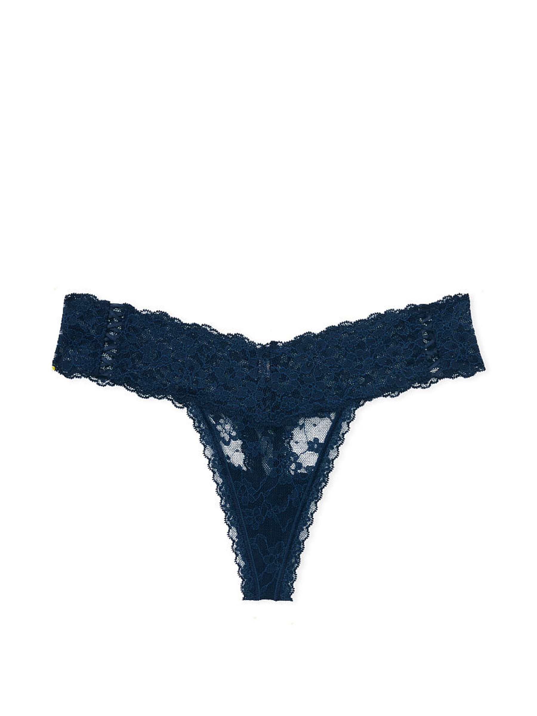 Noir Navy Blue Thong Knickers - Image 3 of 3