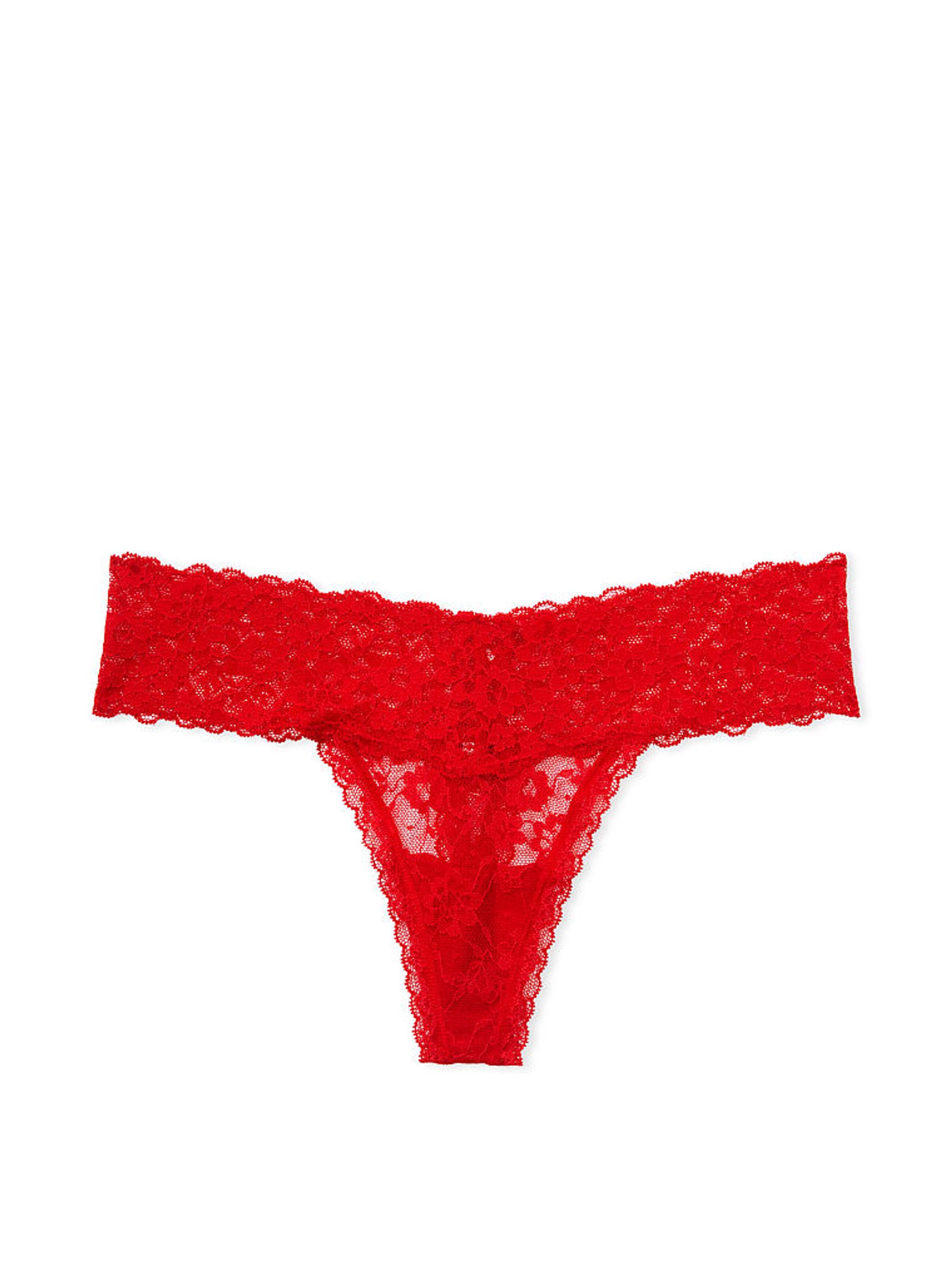 Lipstick Red Thong Lace Knickers - Image 3 of 4