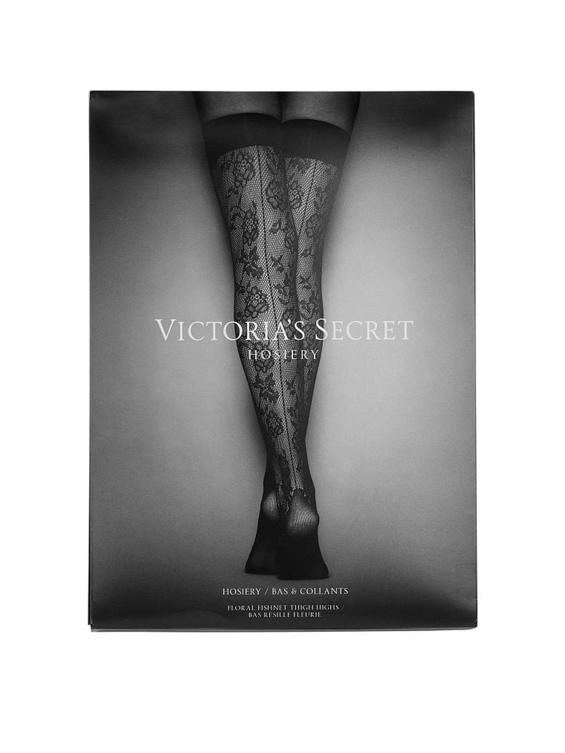 Black Lace Top Fishnet Stockings - Image 1 of 2