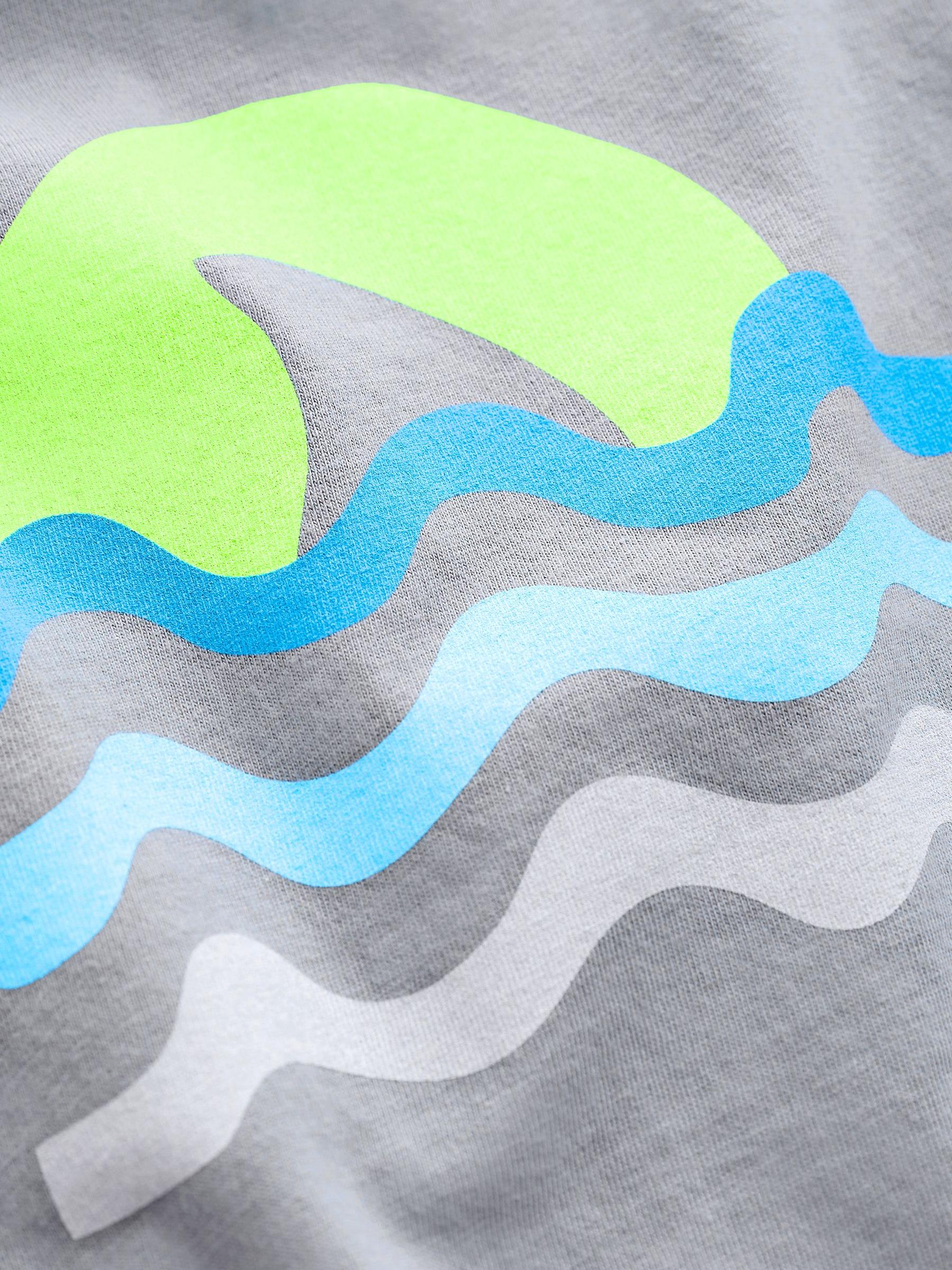 Grey Shark Graphic Short Sleeve Crew Neck T-Shirt - Image 3 of 3
