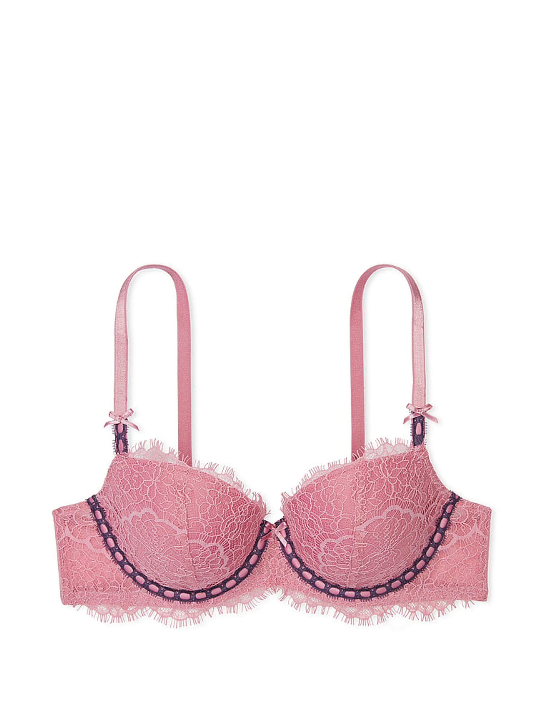 Dusk Mauve Pink Ribbon Slot Lightly Lined Demi Bra - Image 3 of 4