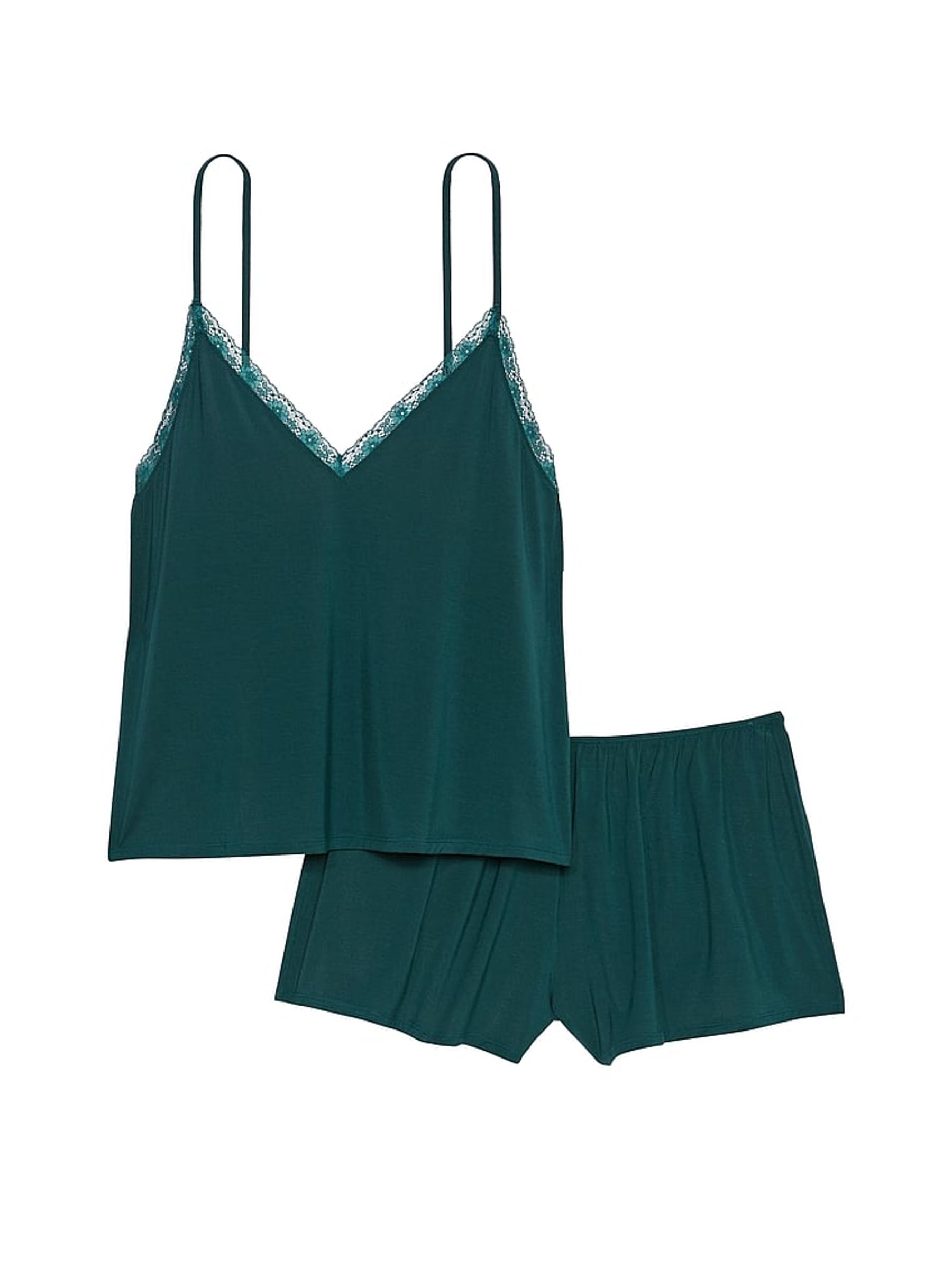 Black Ivy Green Stretch Modal Cami Set - Image 3 of 3