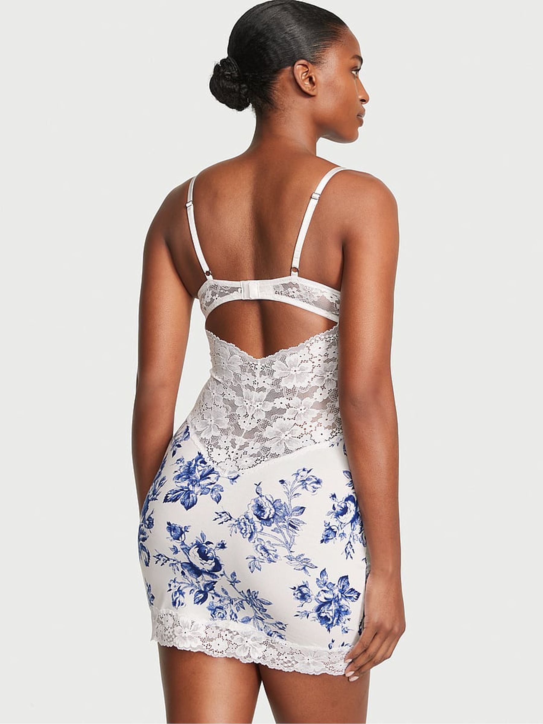 White Rose Toile Modal Lace Mini Slip - Image 2 of 3